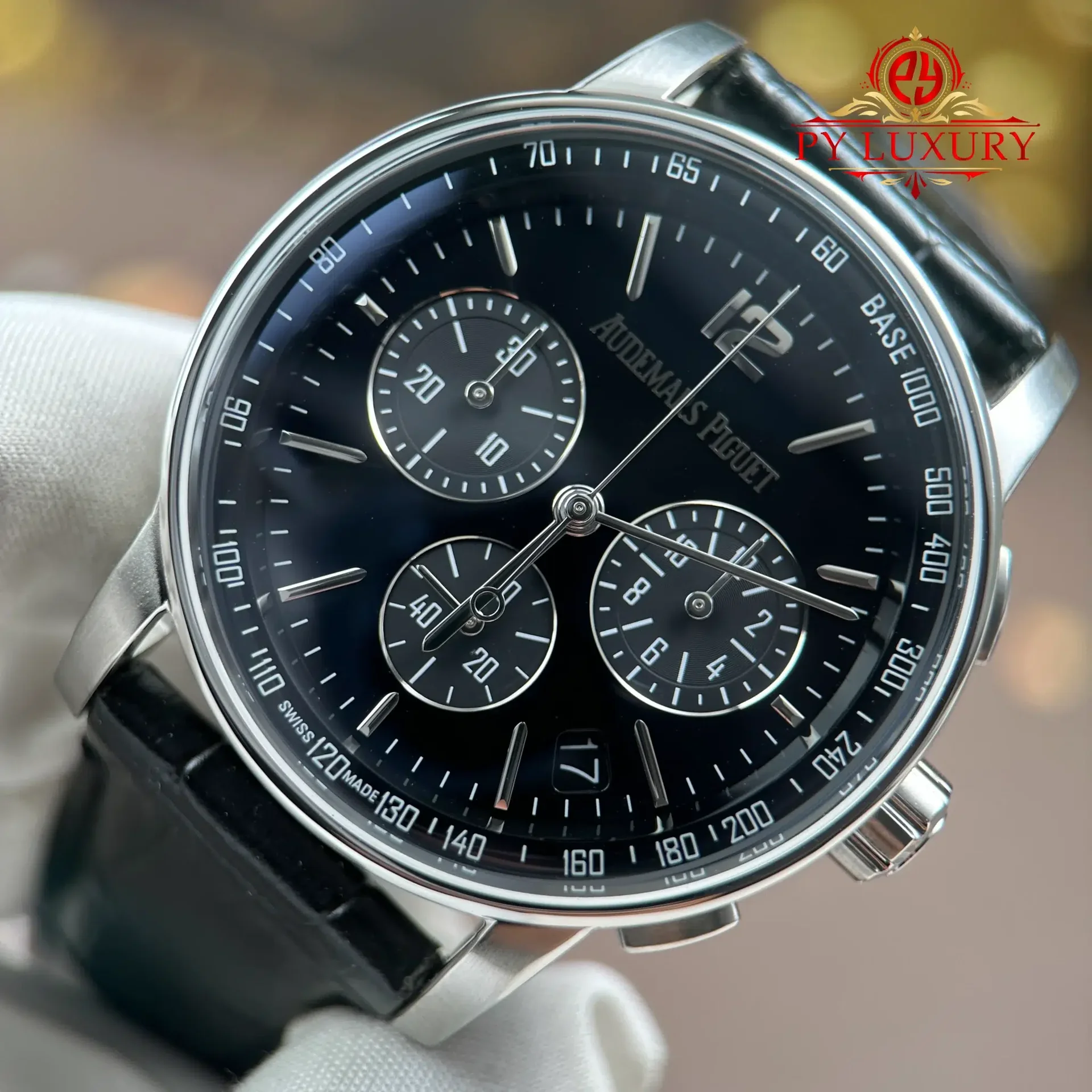 Audemars Piguet Code 11.59 Chronograph 26393BC White Gold Black Dial Leather Strap 1:1 Best Replica APSF 41mm - 图片 5