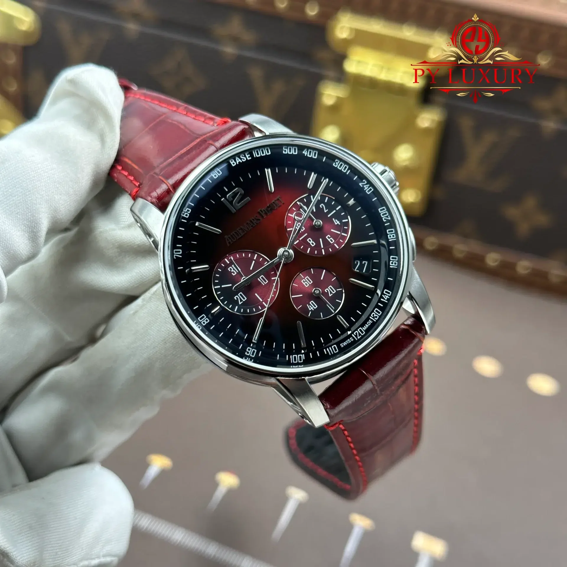 Audemars Piguet Code 11.59 Chronograph 26393BC Smoked Burgundy Dial Leather Strap 1:1 Best Replica APSF 41mm - 图片 2