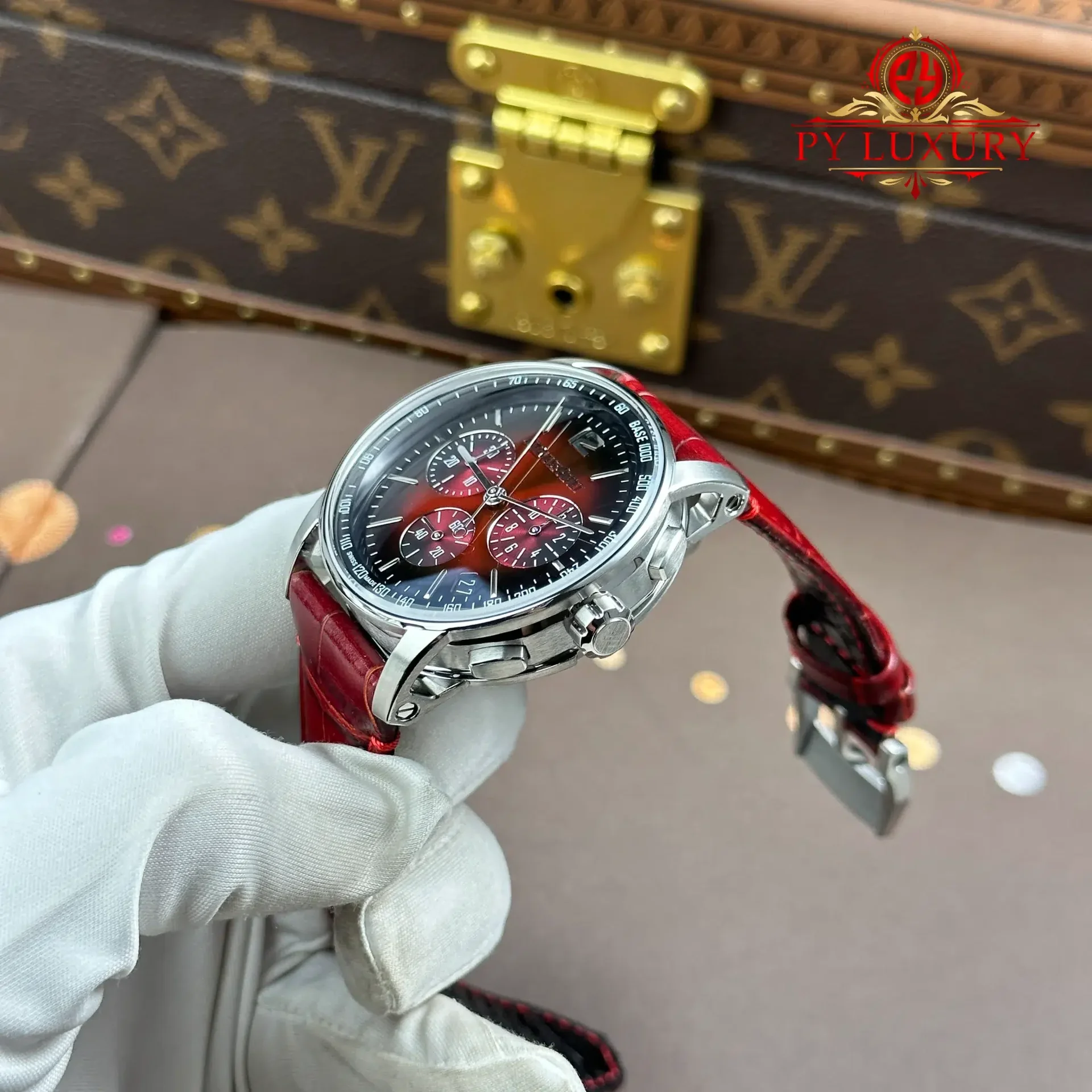 Audemars Piguet Code 11.59 Chronograph 26393BC Smoked Burgundy Dial Leather Strap 1:1 Best Replica APSF 41mm - 图片 3