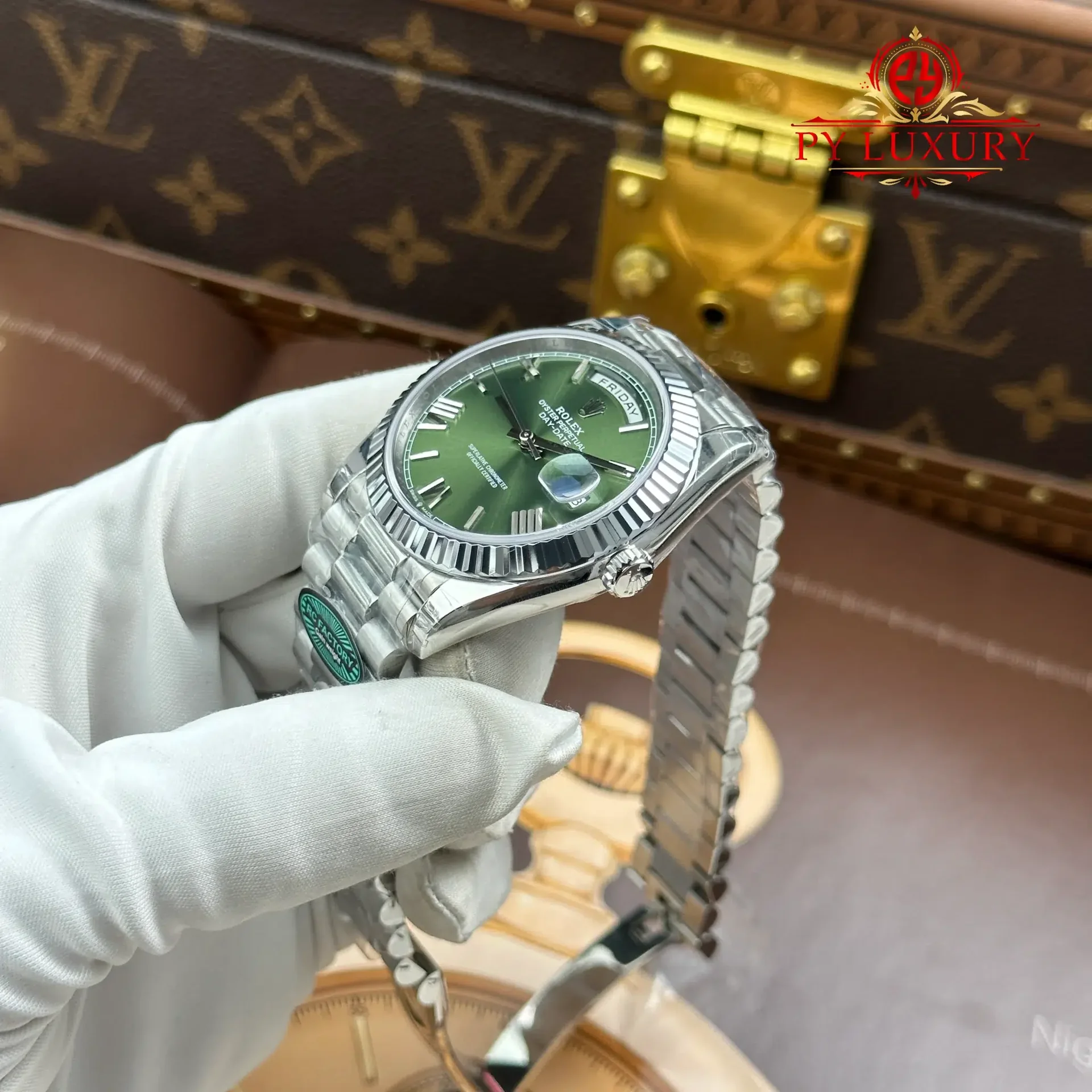 Rolex Day-Date 228239-0033 Olive Green Dial 1:1 Super Clone 210g RC Factory 40mm - 图片 3