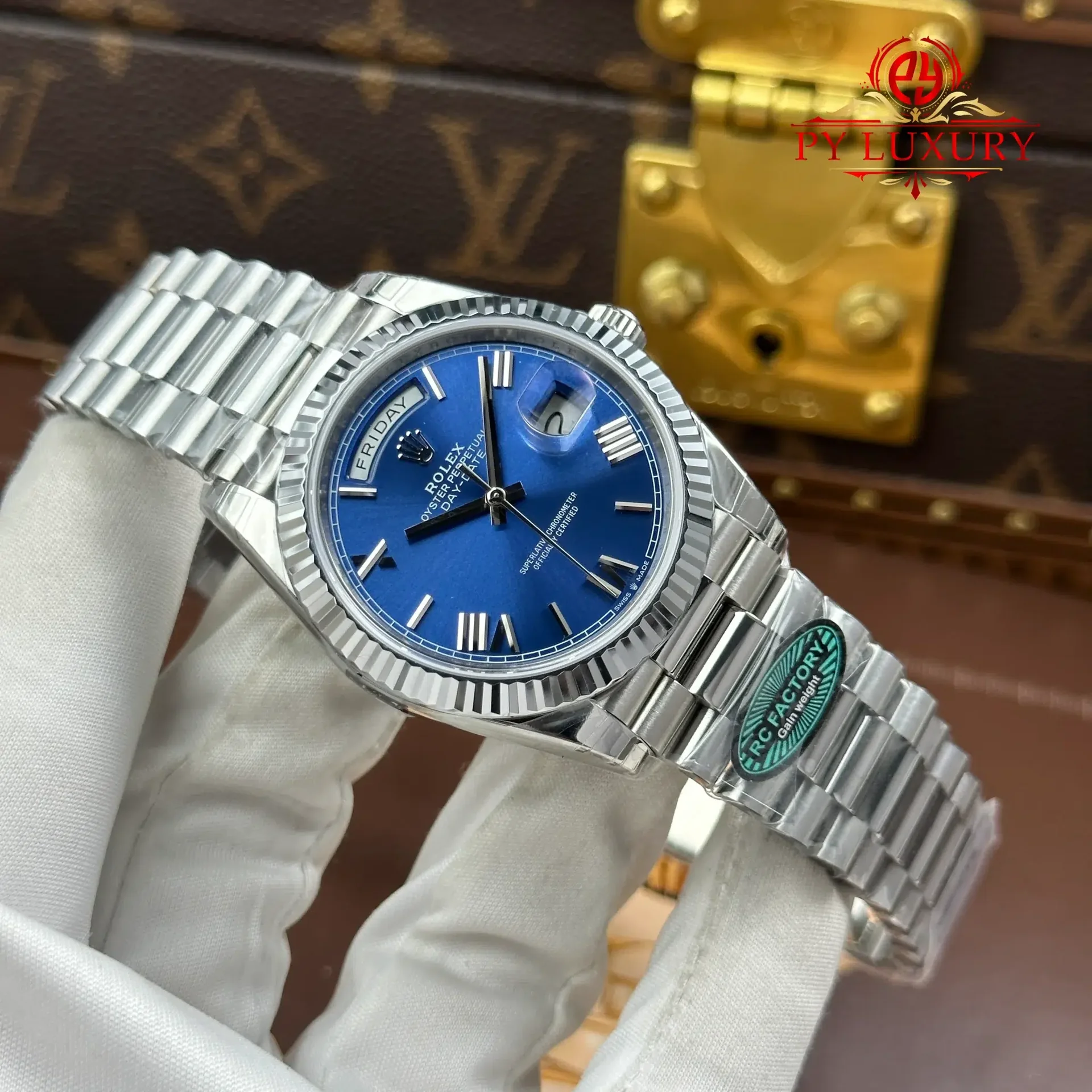 Rolex Day-Date 228239-0007 Bright Blue Dial 1:1 Super Clone 210g RC Factory 40mm - 图片 2