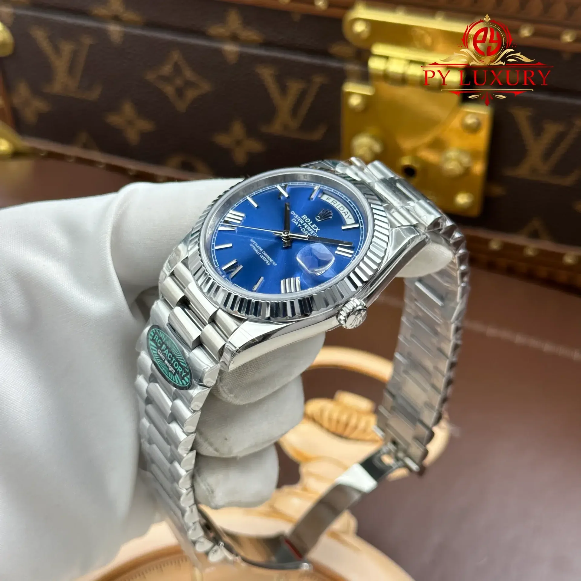Rolex Day-Date 228239-0007 Bright Blue Dial 1:1 Super Clone 210g RC Factory 40mm - 图片 3