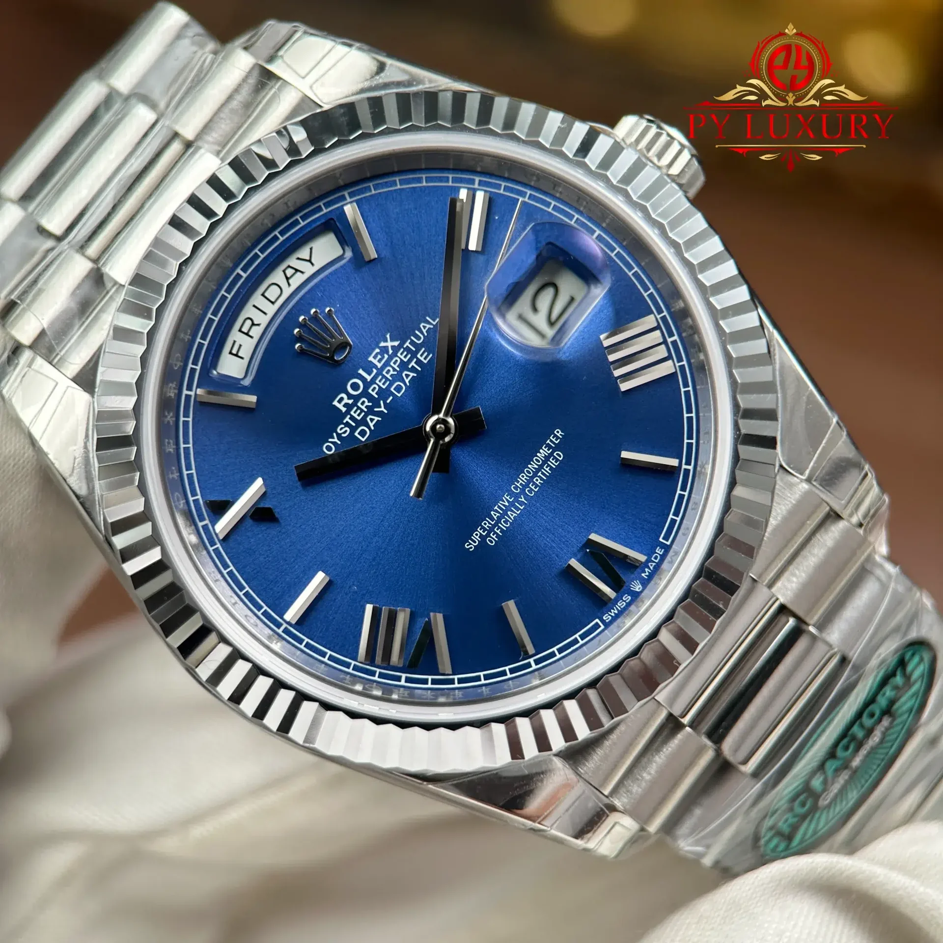 Rolex Day-Date 228239-0007 Bright Blue Dial 1:1 Super Clone 210g RC Factory 40mm - 图片 5