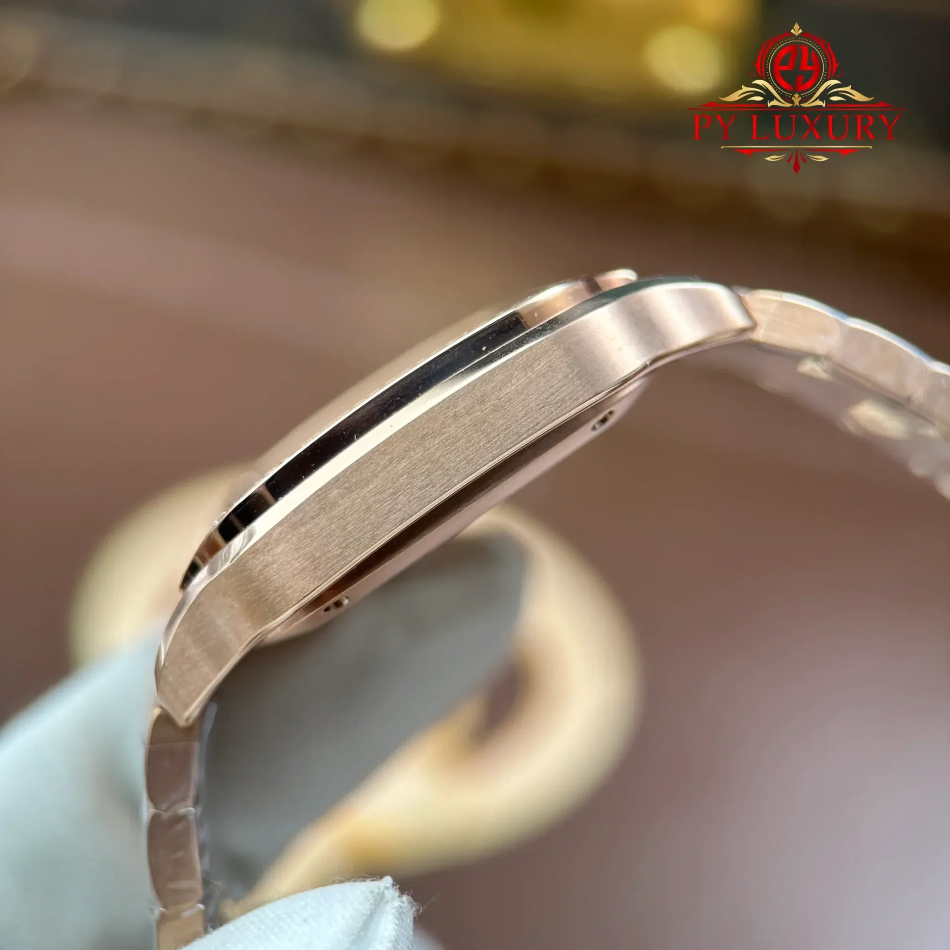 Cartier Santos WJSA0007 Rose Gold Silver Dial Diamond Bezel Best Replica BVF 35.1mm - 图片 8