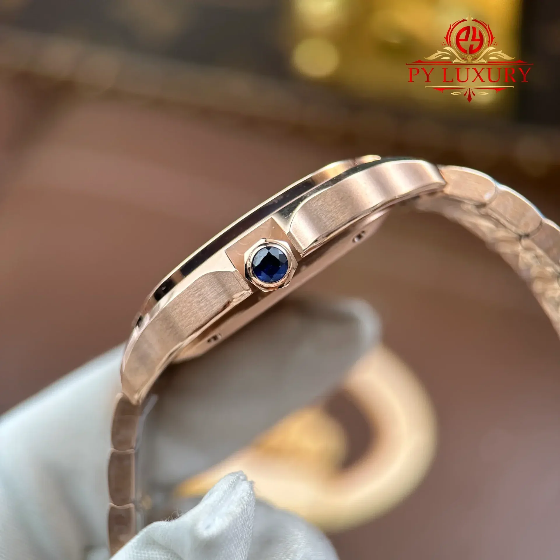 Cartier Santos WJSA0007 Rose Gold Silver Dial Diamond Bezel Best Replica BVF 35.1mm - 图片 9
