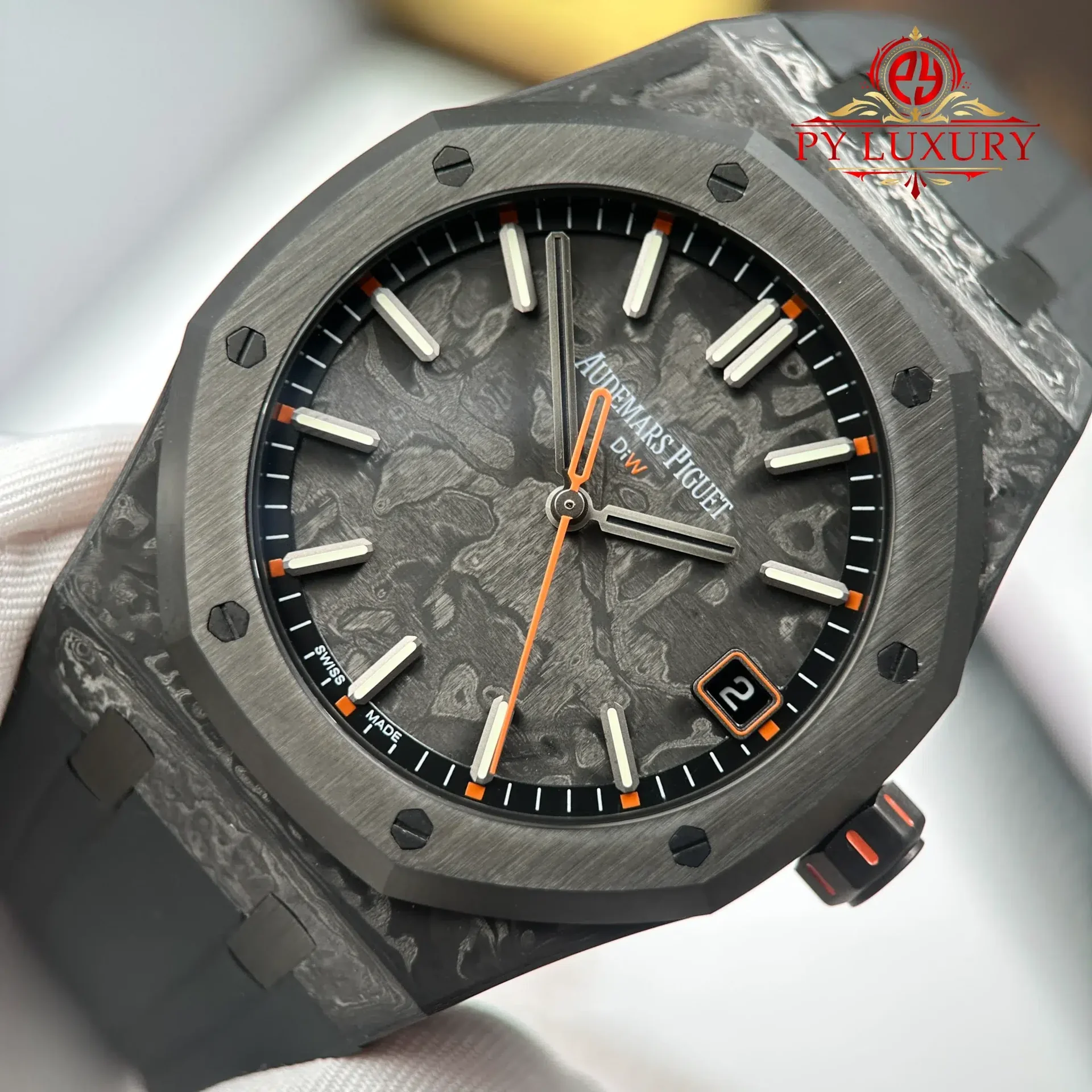 DiW Audemars Piguet Royal Oak 15500 Voidline Ember Black Carbon 1:1 Best Replica 41mm - 图片 5