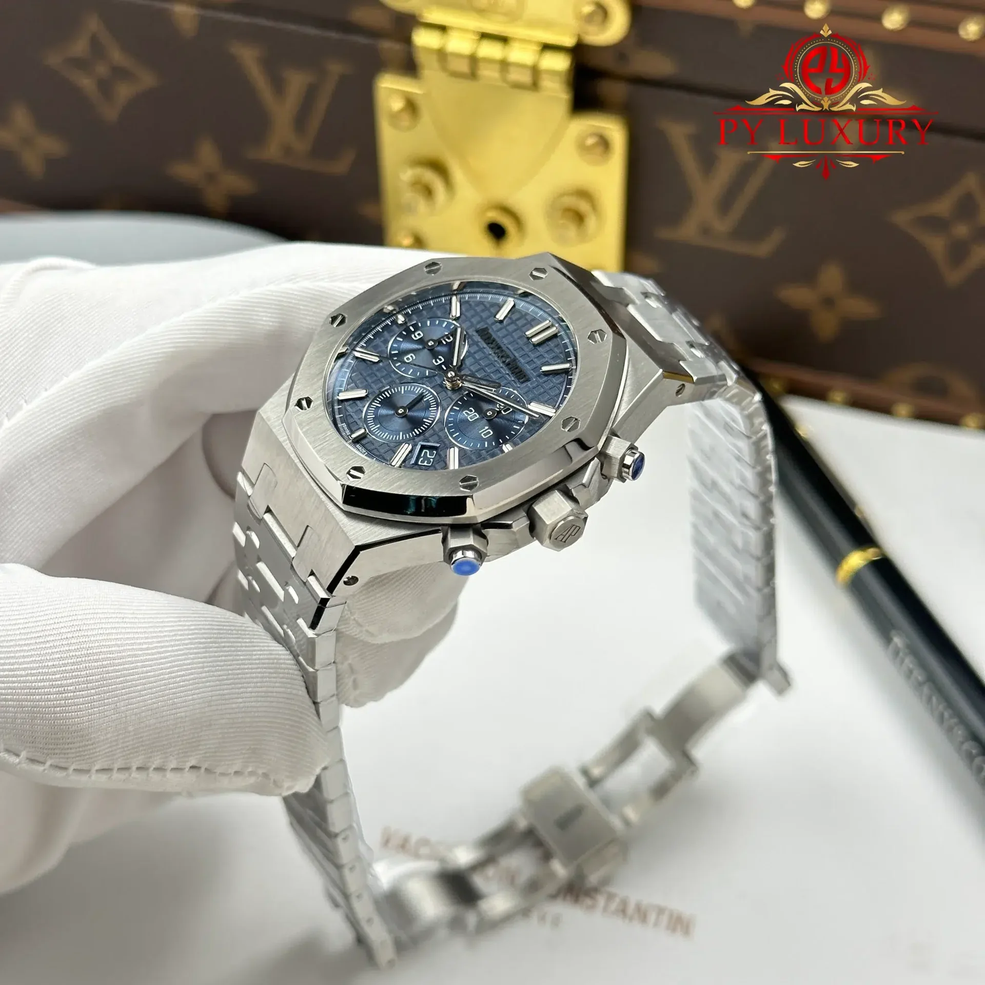 Audemars Piguet Royal Oak Chronograph 26715ST Blue Dial 1:1 Best Clone APSF 38mm - 图片 3