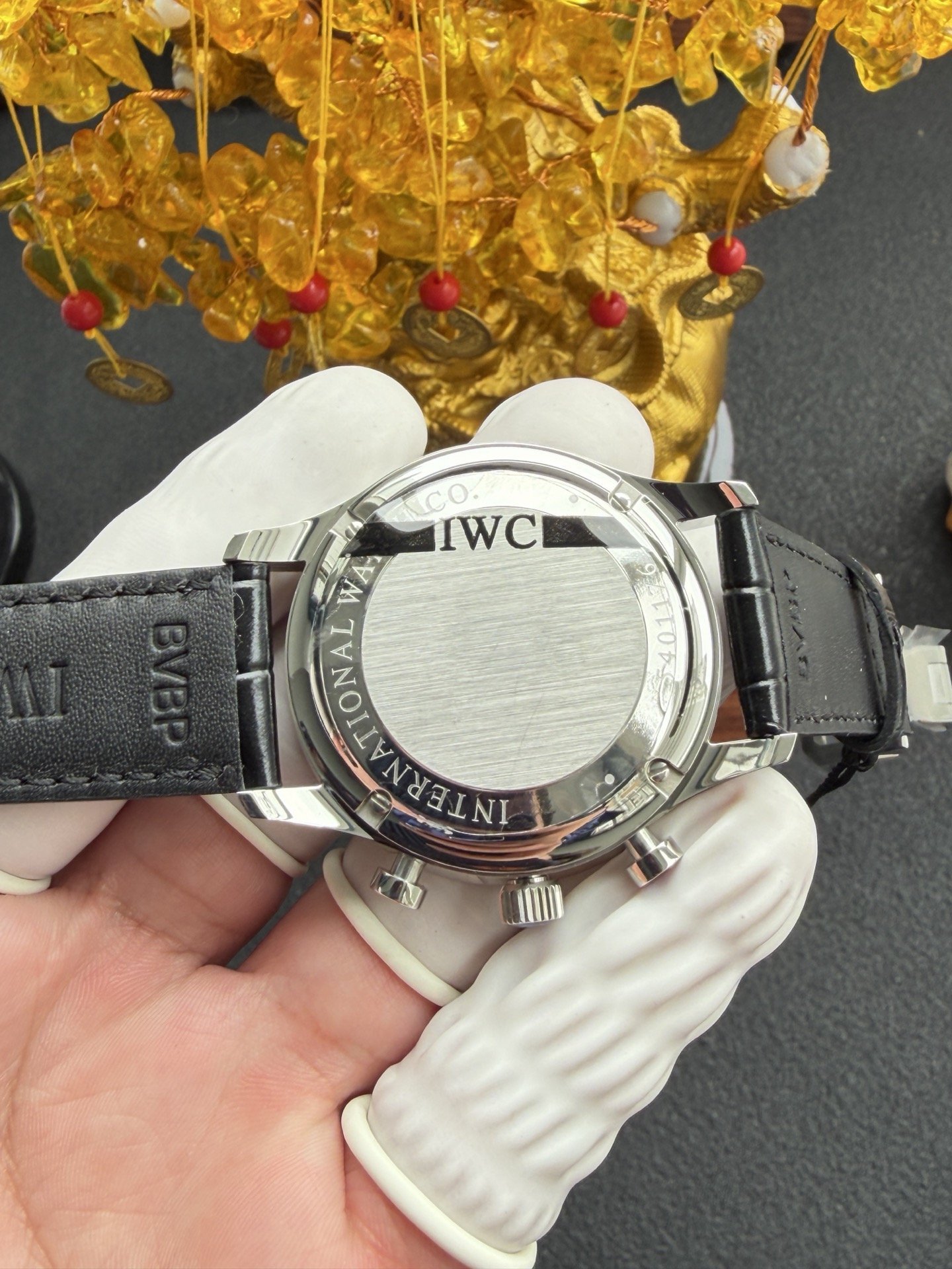 IWC Portugieser IW371605 Chronograph Silver Dial Leather Strap Best Replica ZF 41mm - 图片 7