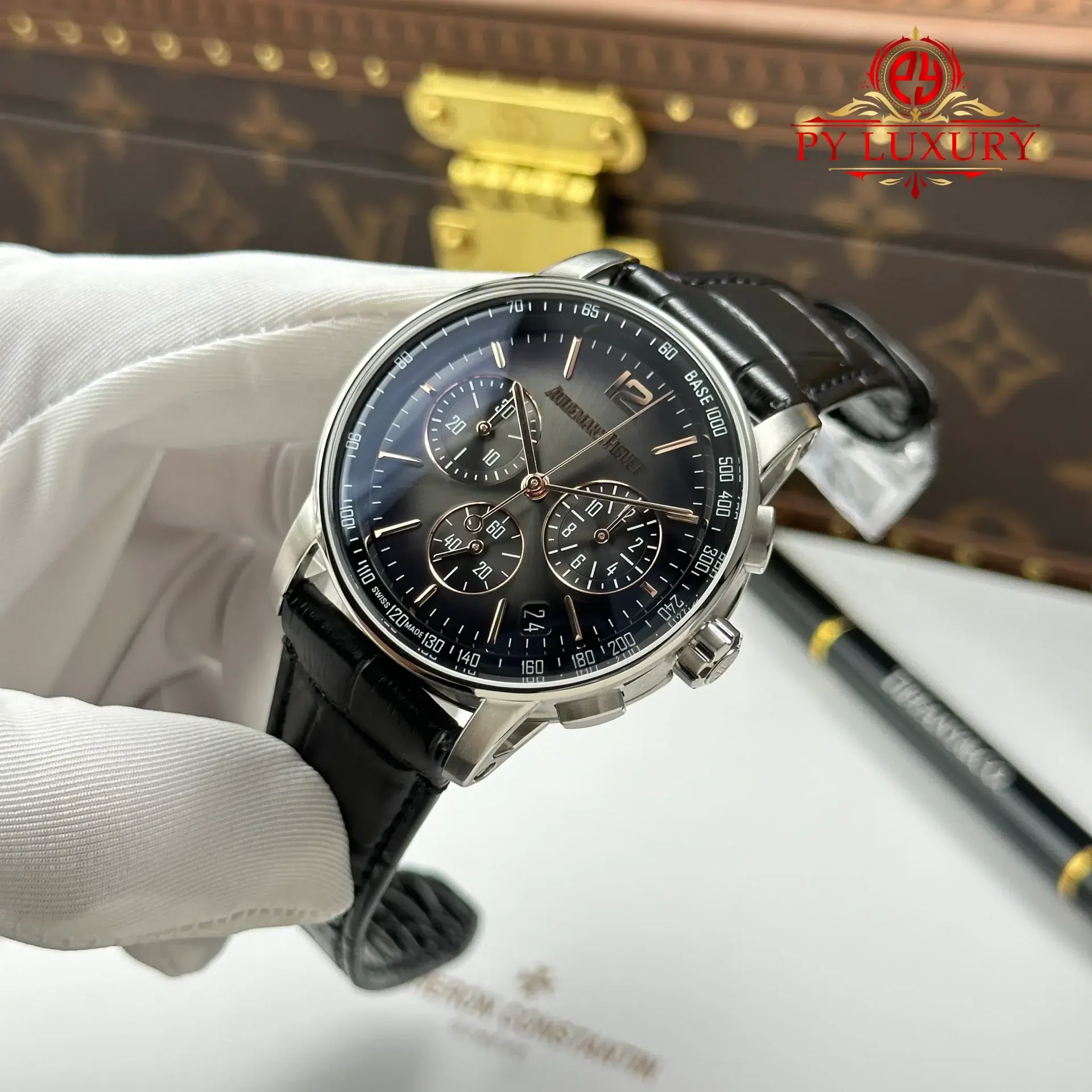 Audemars Piguet Code 11.59 Chronograph 26393CR Smoked Lacquered Grey Dial Leather Strap 1:1 Best Replica APSF 41mm - 图片 3