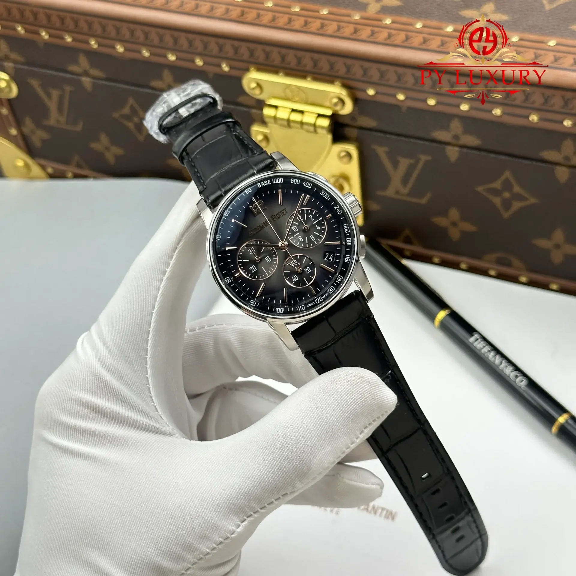 Audemars Piguet Code 11.59 Chronograph 26393CR Smoked Lacquered Grey Dial Leather Strap 1:1 Best Replica APSF 41mm - 图片 4