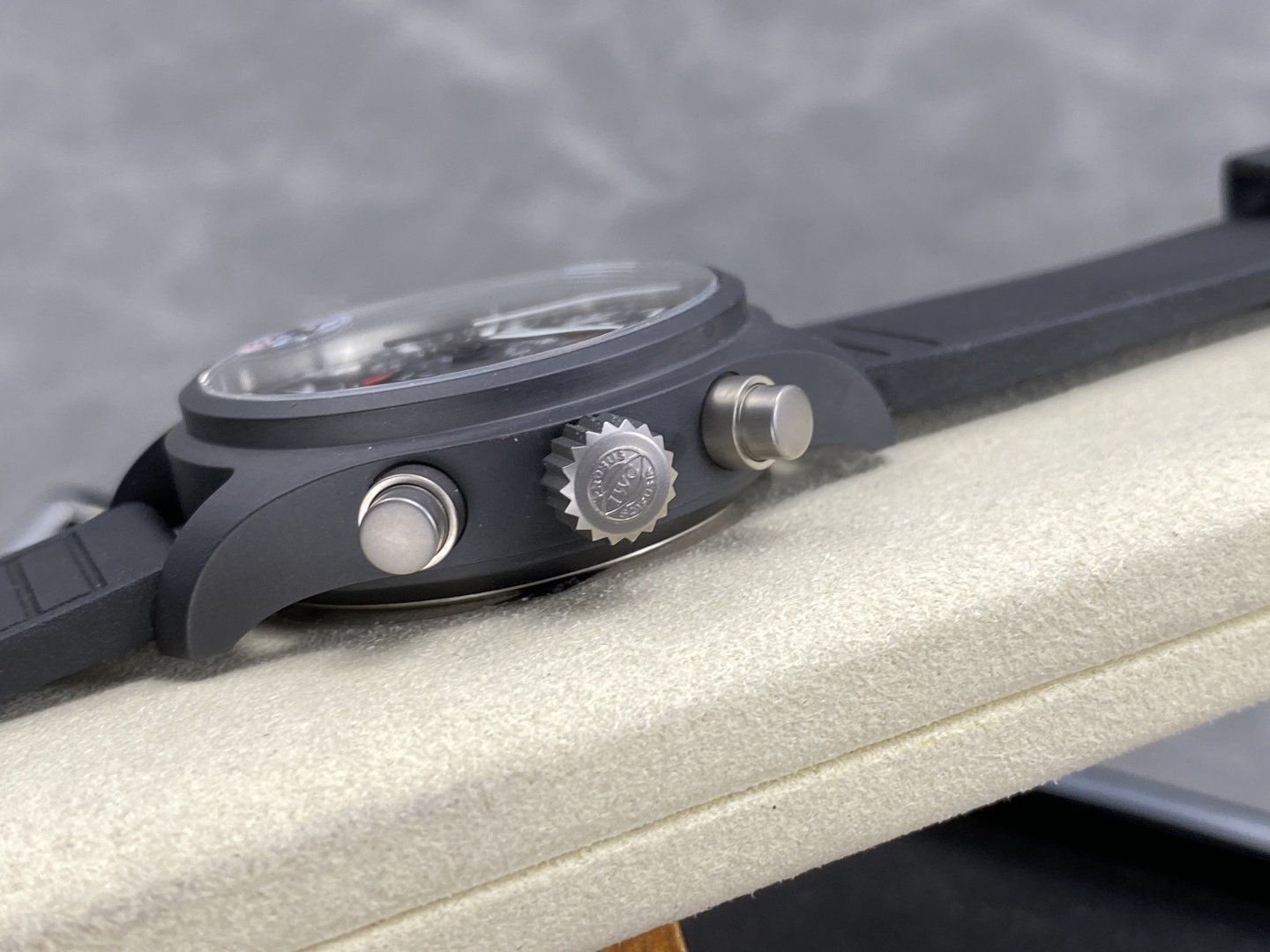 IWC Pilot Chronograph IW389401 TOP GUN Black Ceramic Rubber Strap 1:1 Best Replica APSF 42mm - 图片 6