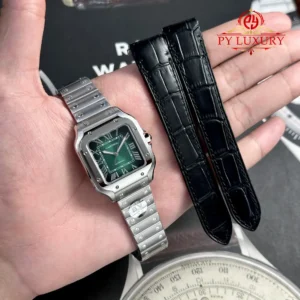 Cartier Santos Medium Model WSSA0061 Green Dial Best Replica BVF 35.1mm