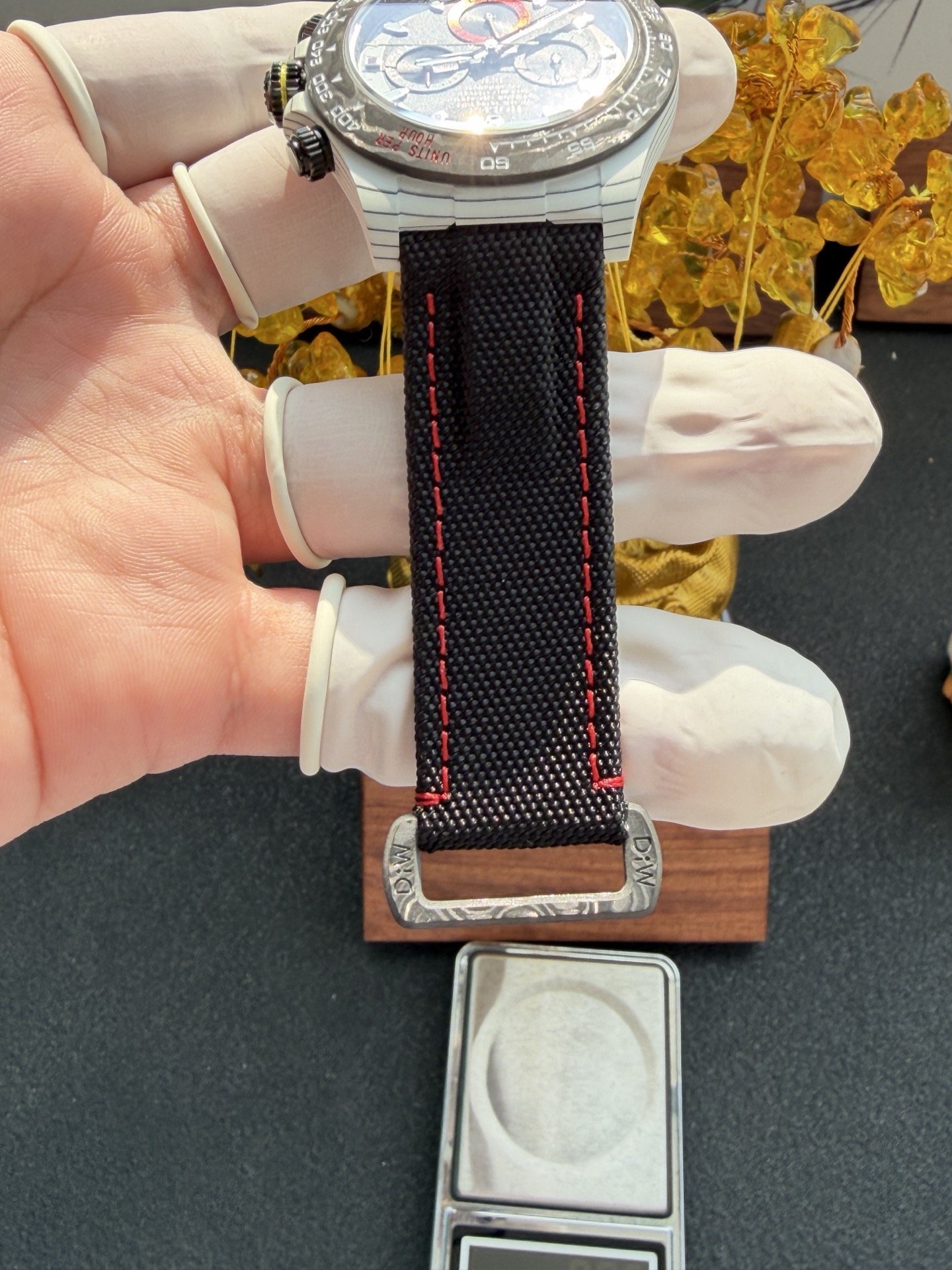 Rolex Daytona DiW Ocellaris Unique Piece White Quartz TPT Nylon Strap 1:1 Best Replica 40mm - 图片 10