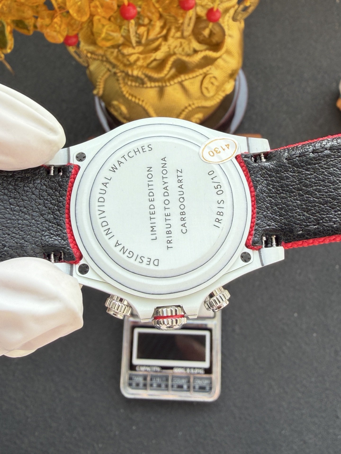 Rolex Daytona DiW LUCKY PLAYER QF White Quartz TPT Red Nylon Strap Best Replica 40mm - 图片 9