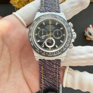 Rolex Daytona DiW STRIKER CarboQuartz Black Dial Nylon Strap Best Replica 40mm