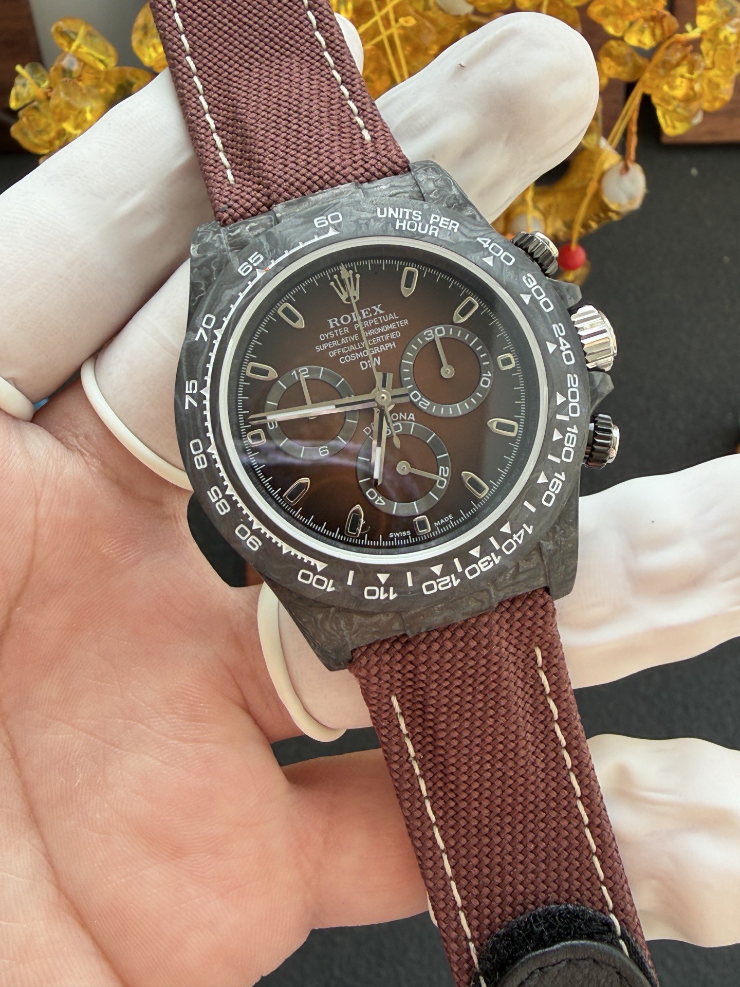 DiW Color Changing Rolex Daytona GRADIENT BROWN SILVER Best Replica 40mm - 图片 2