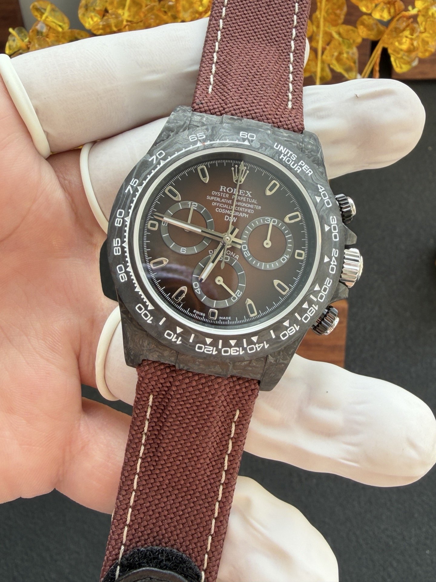 DiW Color Changing Rolex Daytona GRADIENT BROWN SILVER Best Replica 40mm - 图片 3