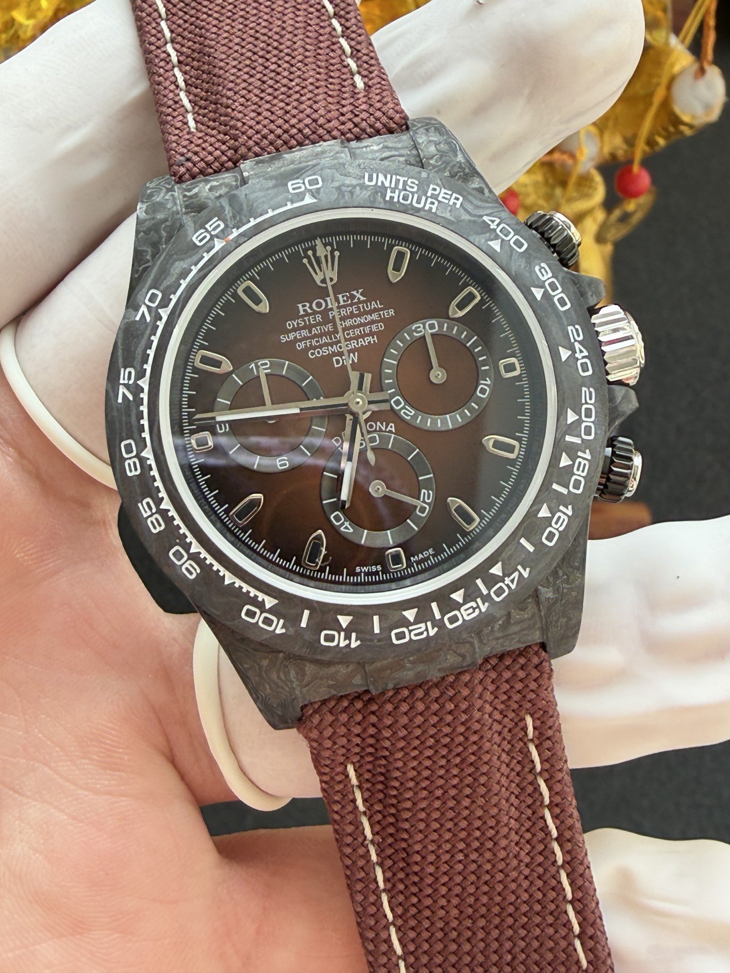 DiW Color Changing Rolex Daytona GRADIENT BROWN SILVER Best Replica 40mm - 图片 4