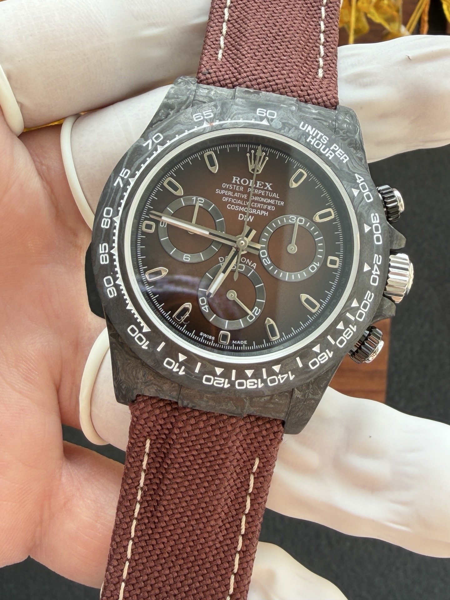 DiW Color Changing Rolex Daytona GRADIENT BROWN SILVER Best Replica 40mm - 图片 5