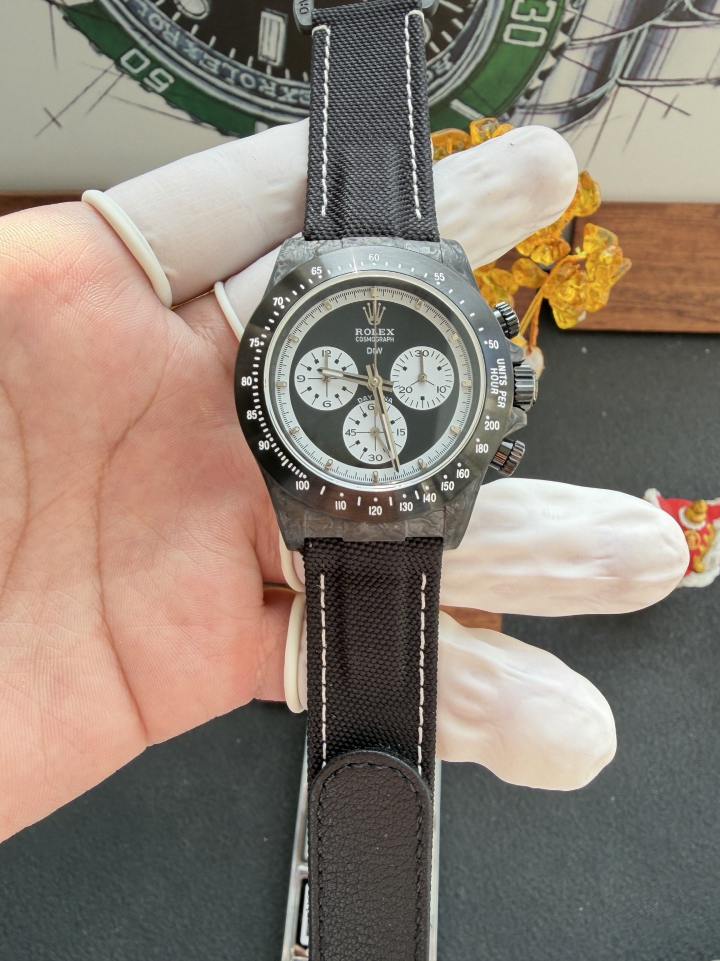 Rolex DiW Daytona PAUL NEWMAN BLACK DLC Best Replica 40mm
