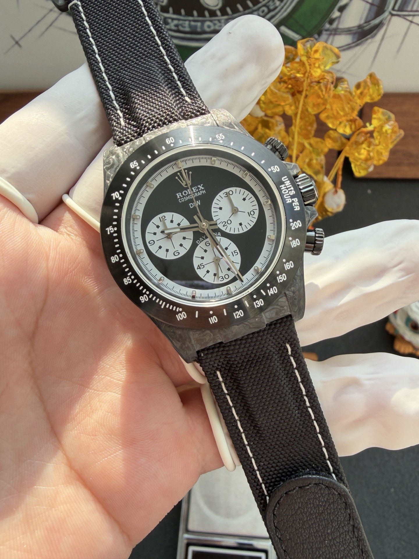Rolex DiW Daytona PAUL NEWMAN BLACK DLC Best Replica 40mm - 图片 2