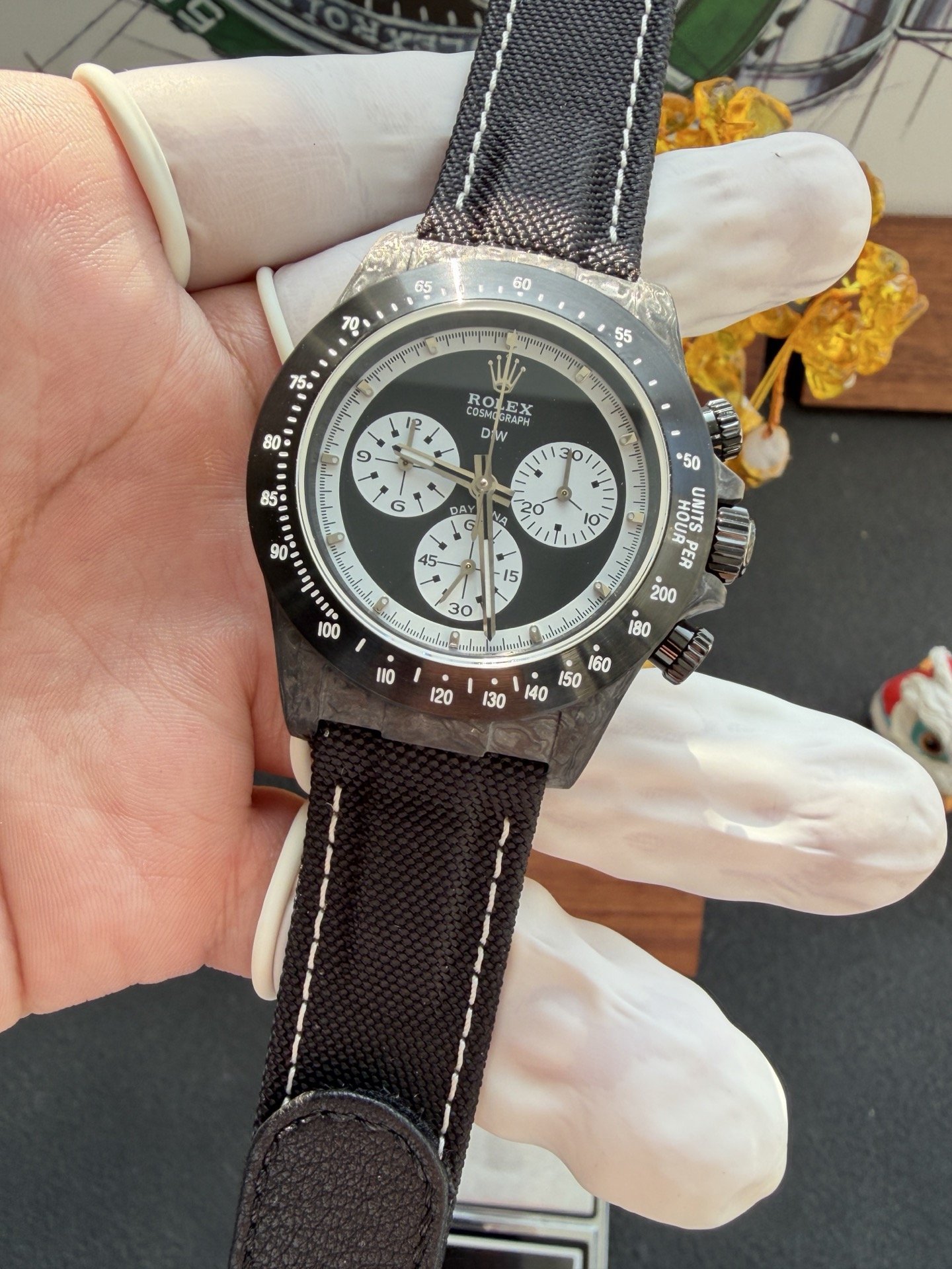 Rolex DiW Daytona PAUL NEWMAN BLACK DLC Best Replica 40mm - 图片 3