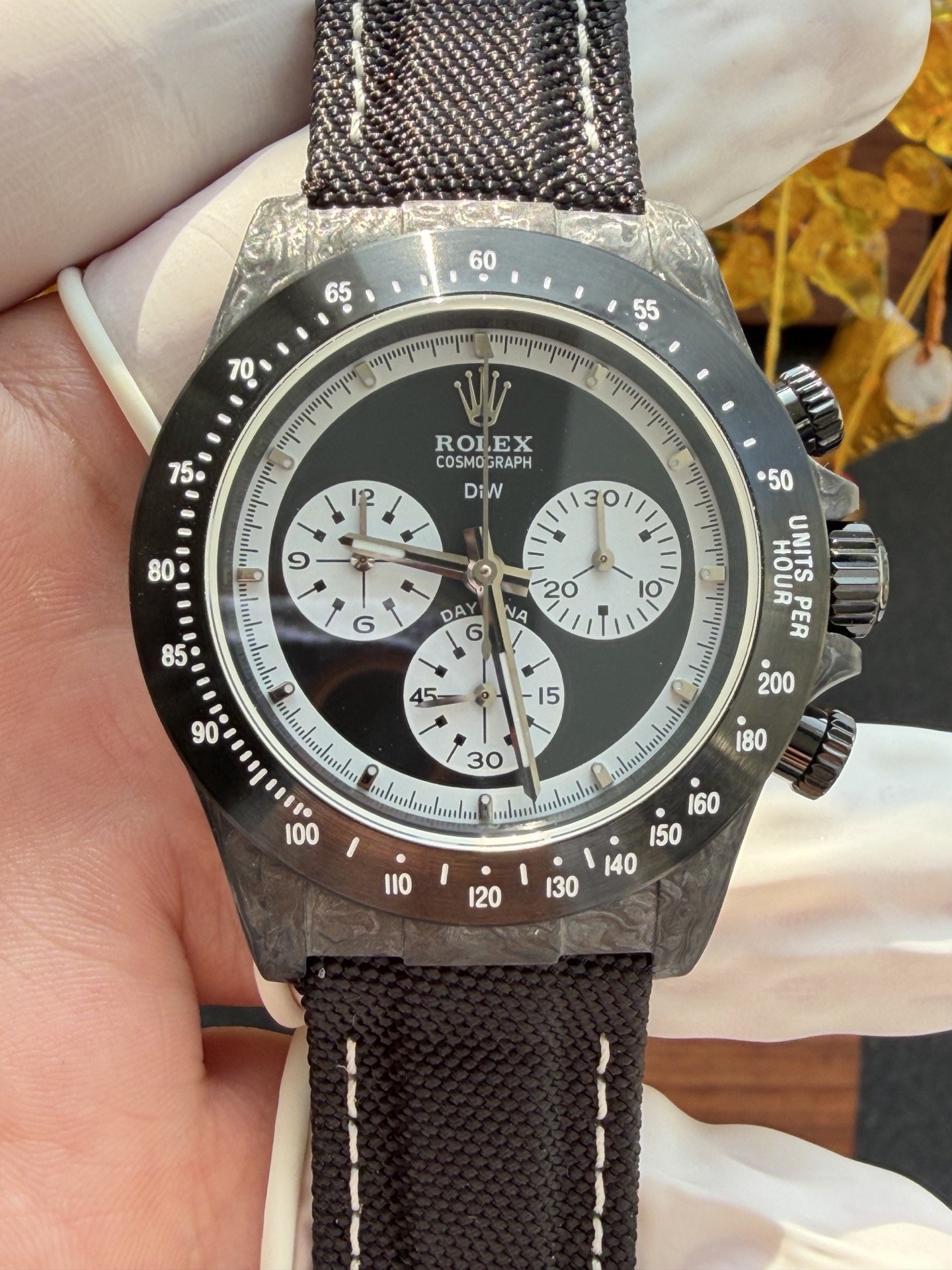 Rolex DiW Daytona PAUL NEWMAN BLACK DLC Best Replica 40mm - 图片 4