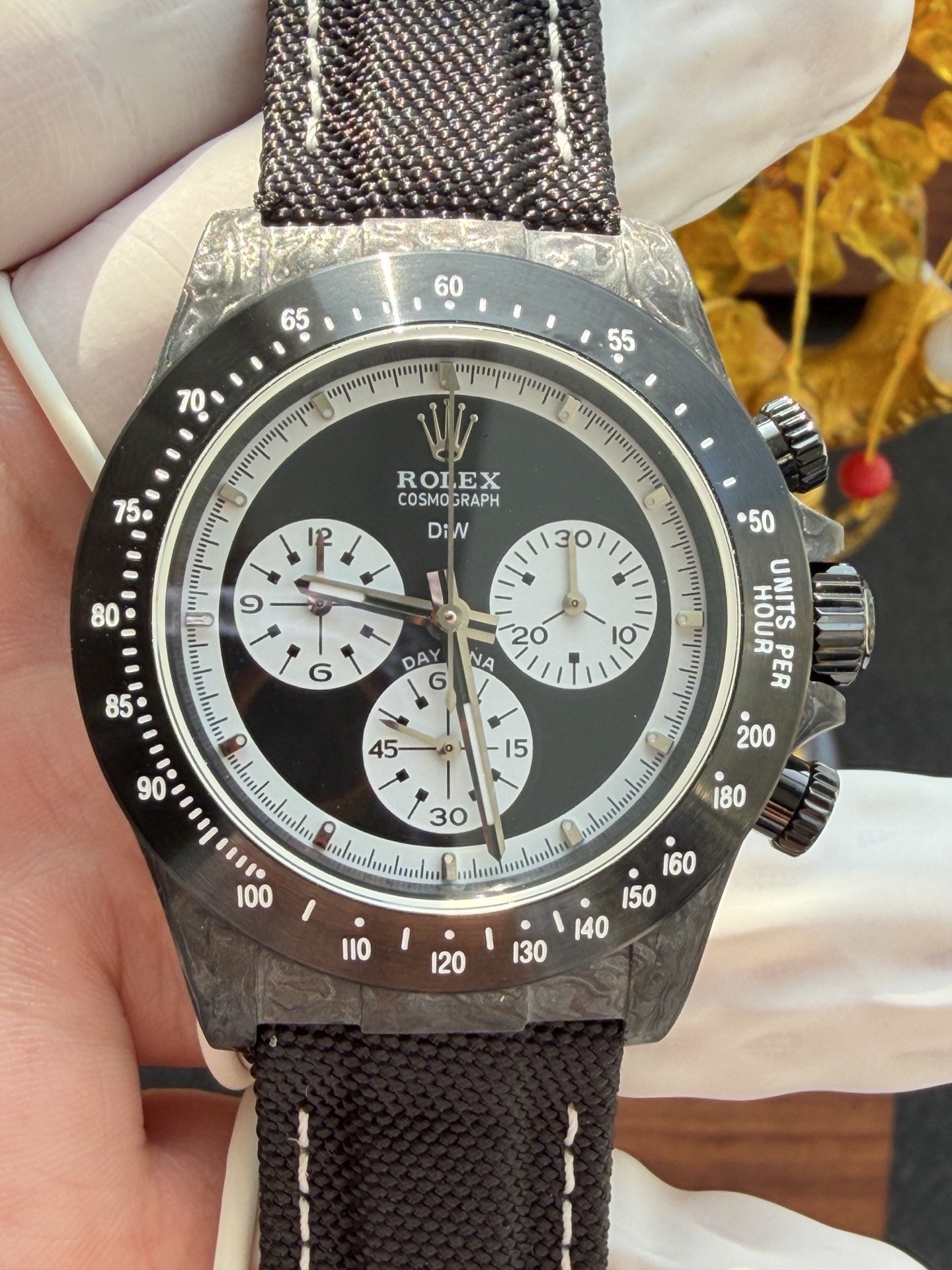 Rolex DiW Daytona PAUL NEWMAN BLACK DLC Best Replica 40mm - 图片 7