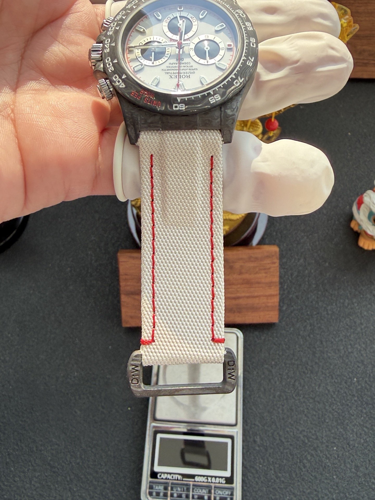 Rolex DiW Daytona SPEEDSTER WHITE Black Carbon Fiber White Dial Best Replica 40mm - 图片 10