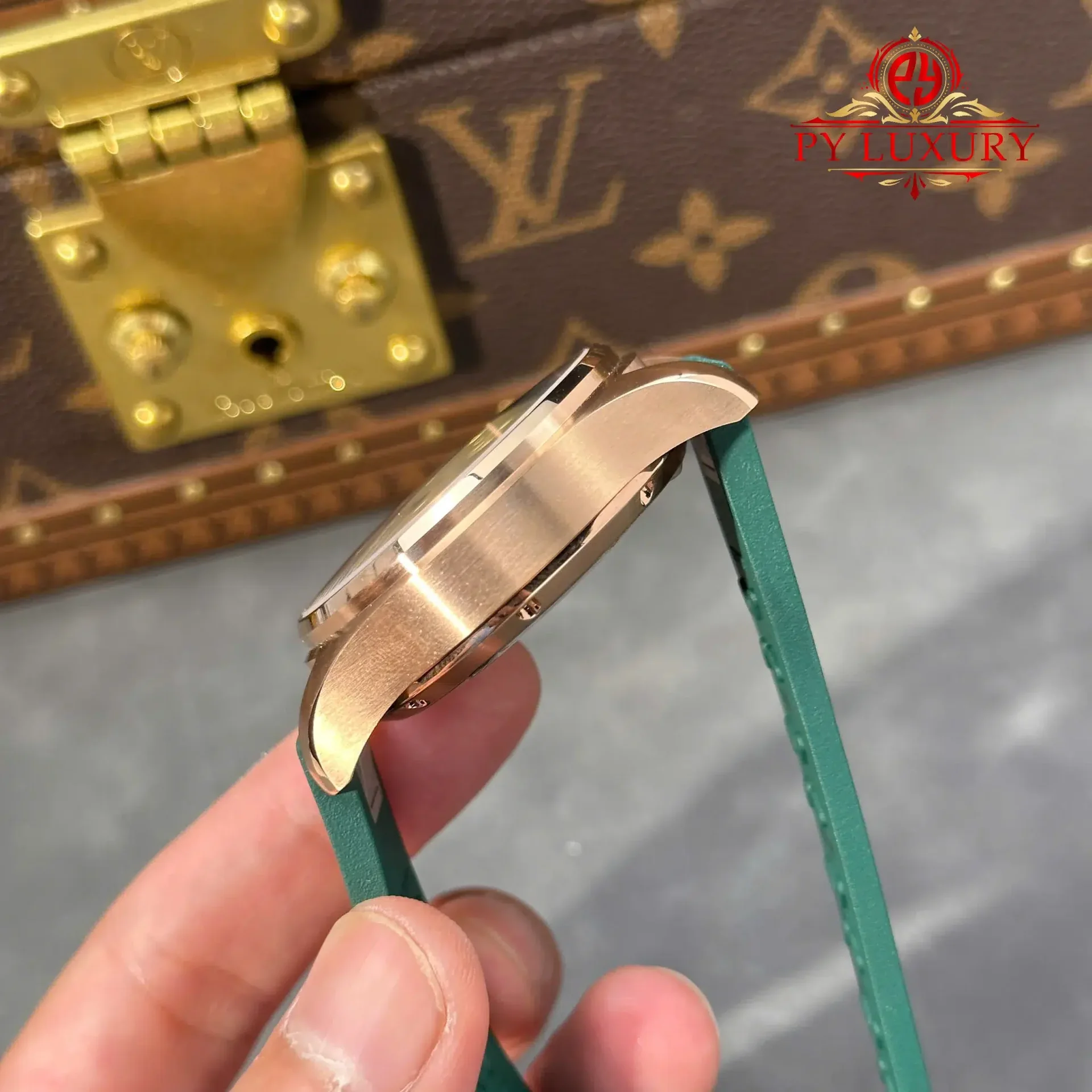 IWC Pilot Chronograph IW388110 Rose Gold Green Dial Green Rubber Strap Super Clone APSF 41mm - 图片 7