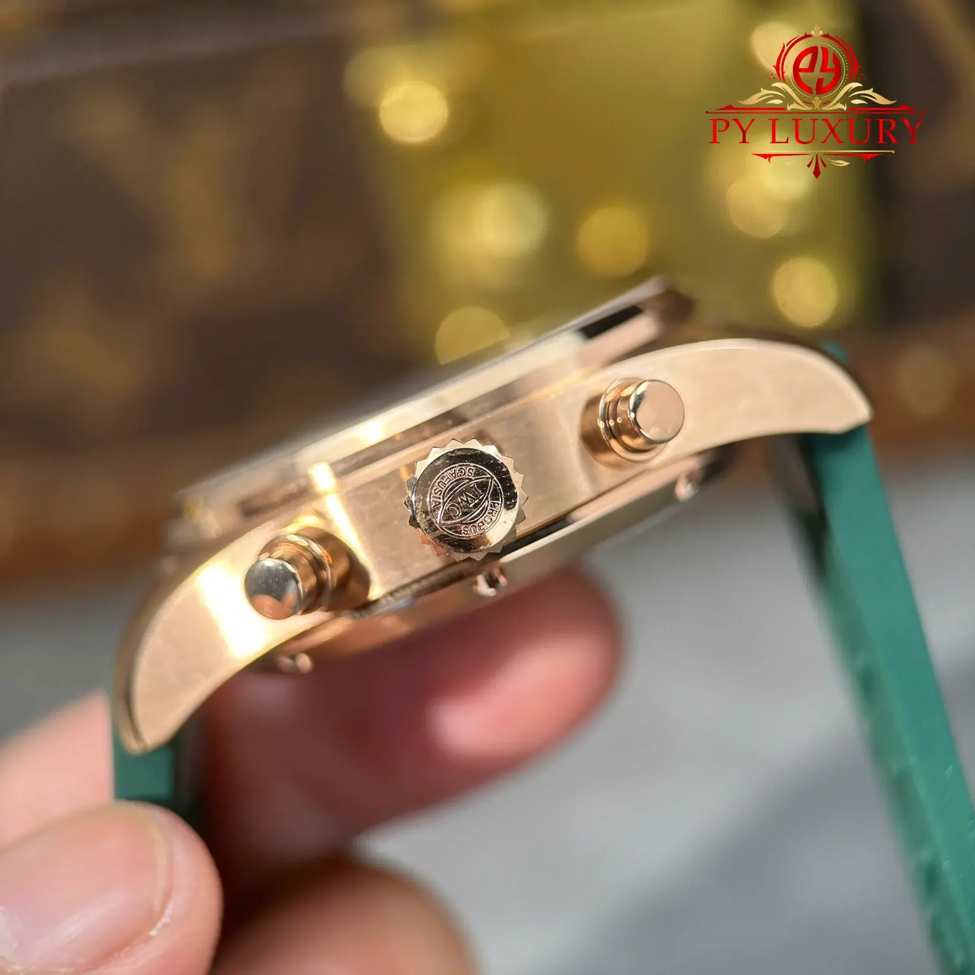 IWC Pilot Chronograph IW388110 Rose Gold Green Dial Green Rubber Strap Super Clone APSF 41mm - 图片 8