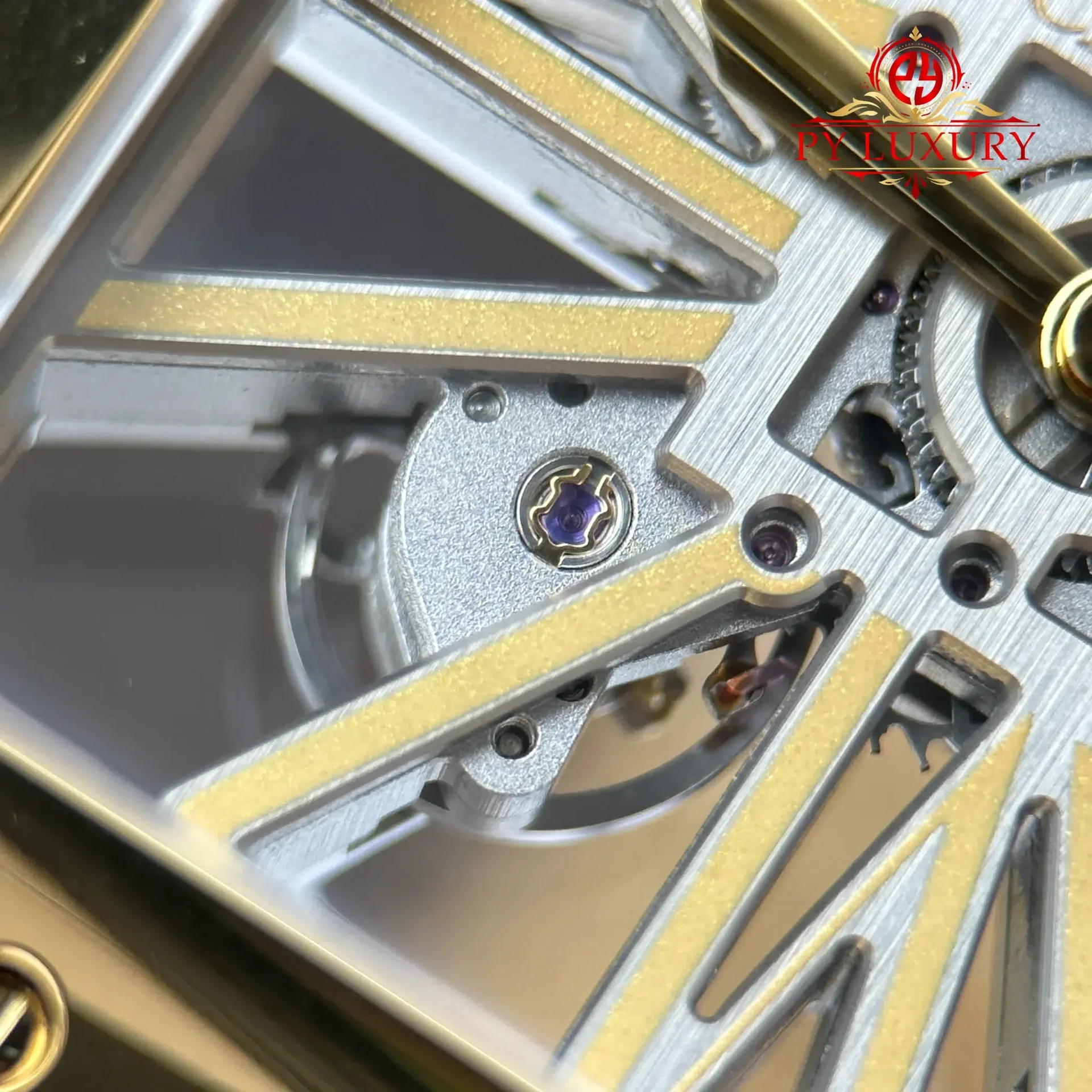 Cartier Santos Skeleton Dial WHSA0042 Yellow Gold Large Model Super Clone 39.8mm - 图片 7