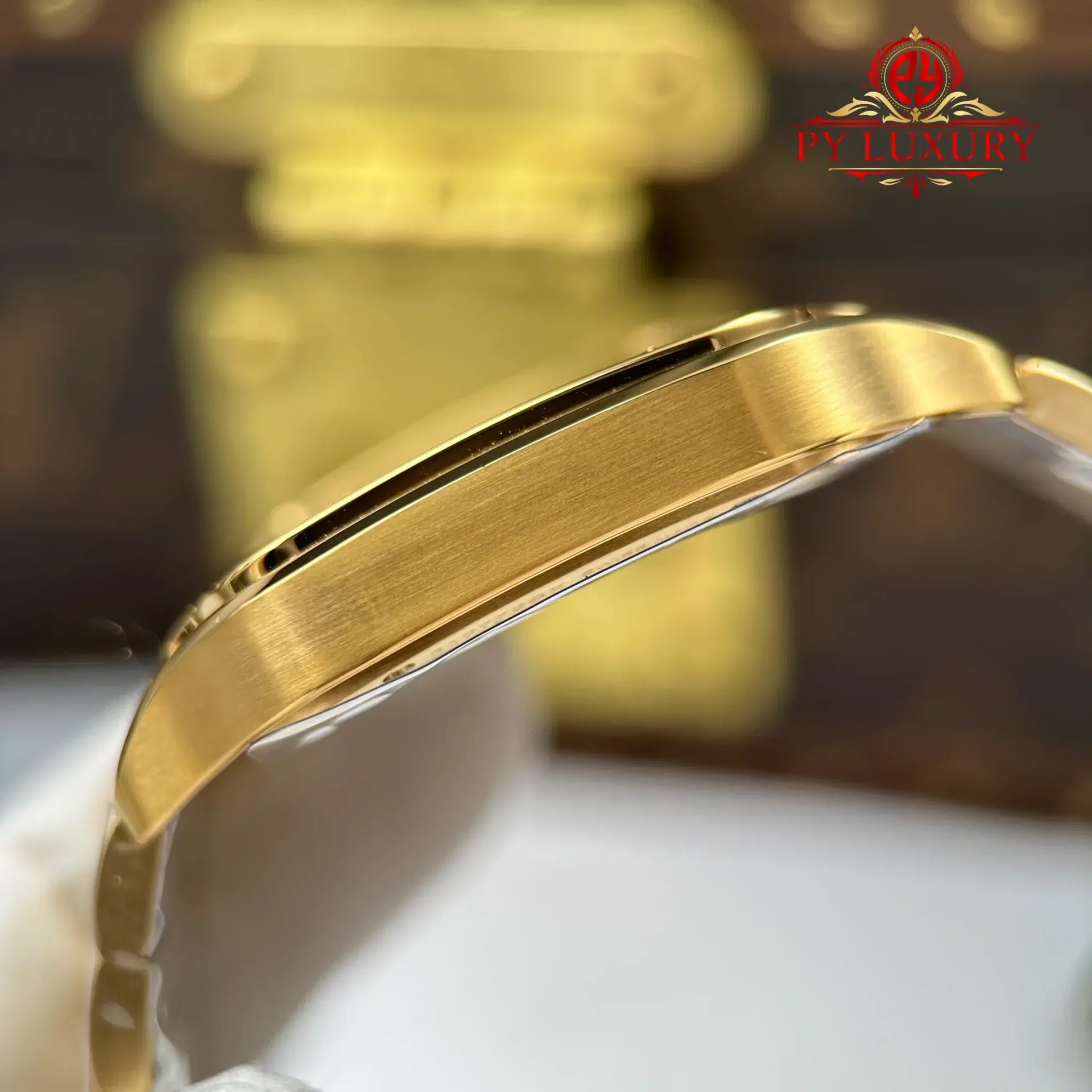 Cartier Santos Skeleton Dial WHSA0042 Yellow Gold Large Model Super Clone 39.8mm - 图片 8