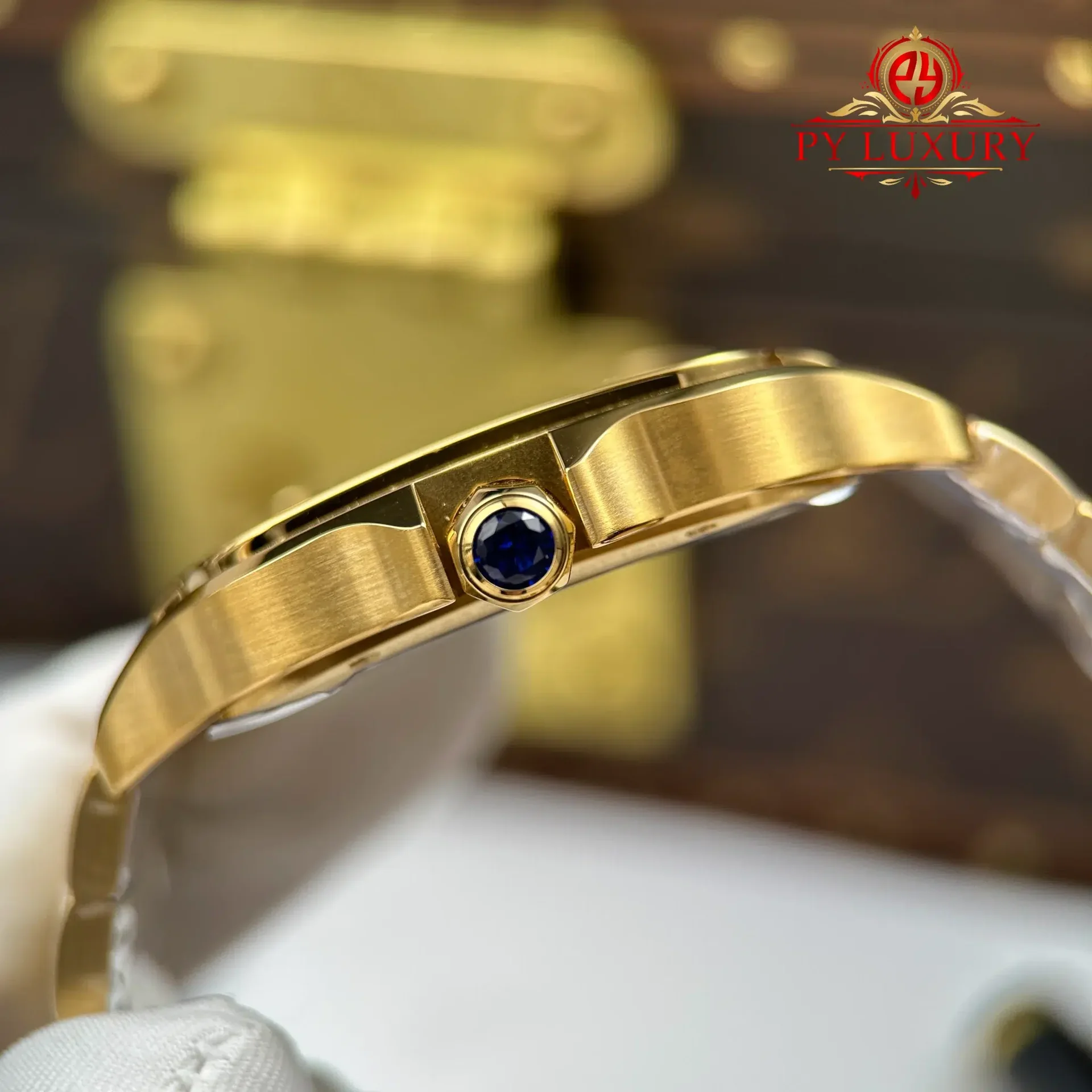 Cartier Santos Skeleton Dial WHSA0042 Yellow Gold Large Model Super Clone 39.8mm - 图片 9