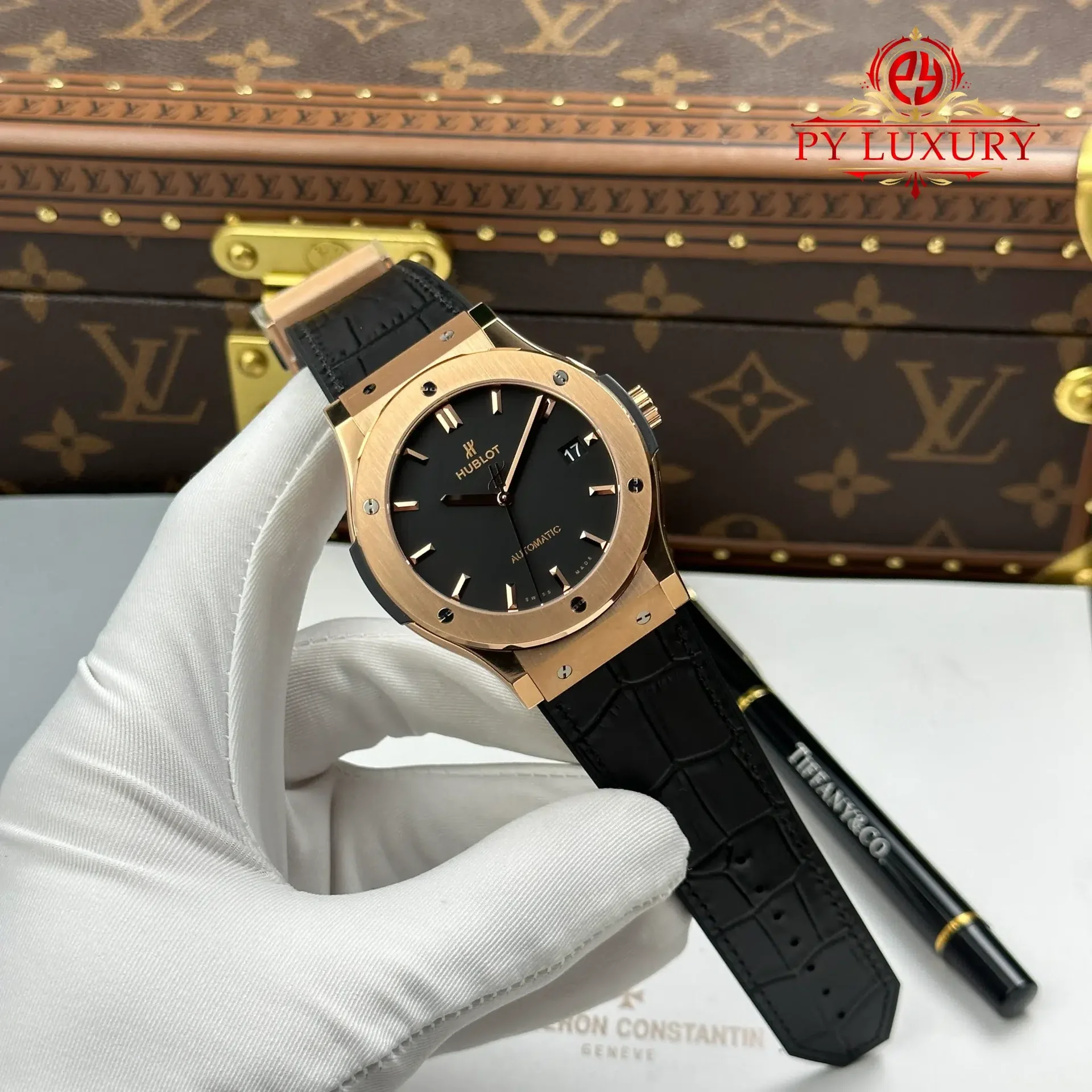 Hublot Classic Fusion King Gold Black Dial 45mm 1:1 Best Replica JJZ Factory - 图片 2