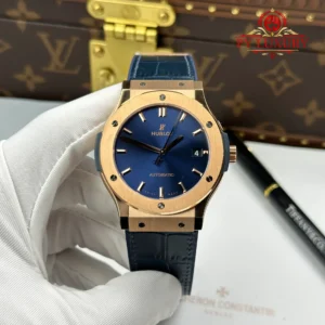 Hublot Classic Fusion King Gold Navy Blue Dial 45mm 1:1 Best Replica JJZ Factory
