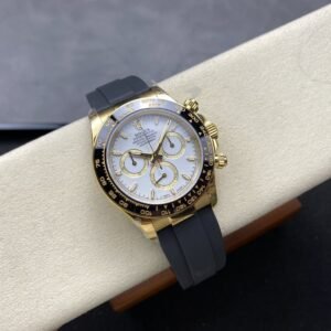 Rolex Daytona 126518LN-0002 Yellow Gold White Dial Oysterflex 1:1 Best Clone QF 40mm