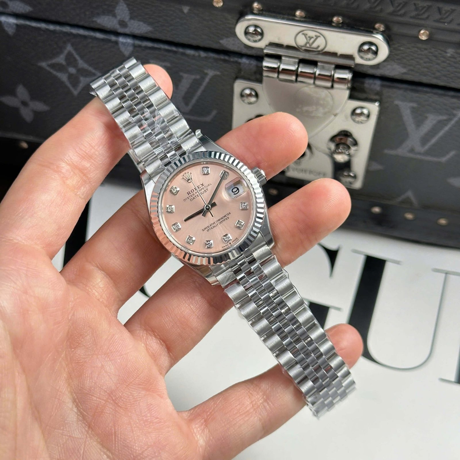 Rolex Datejust 278274 Pink Diamond Dial Fluted Bezel Jubilee Bracelet Best Replica THB 31mm - 图片 2