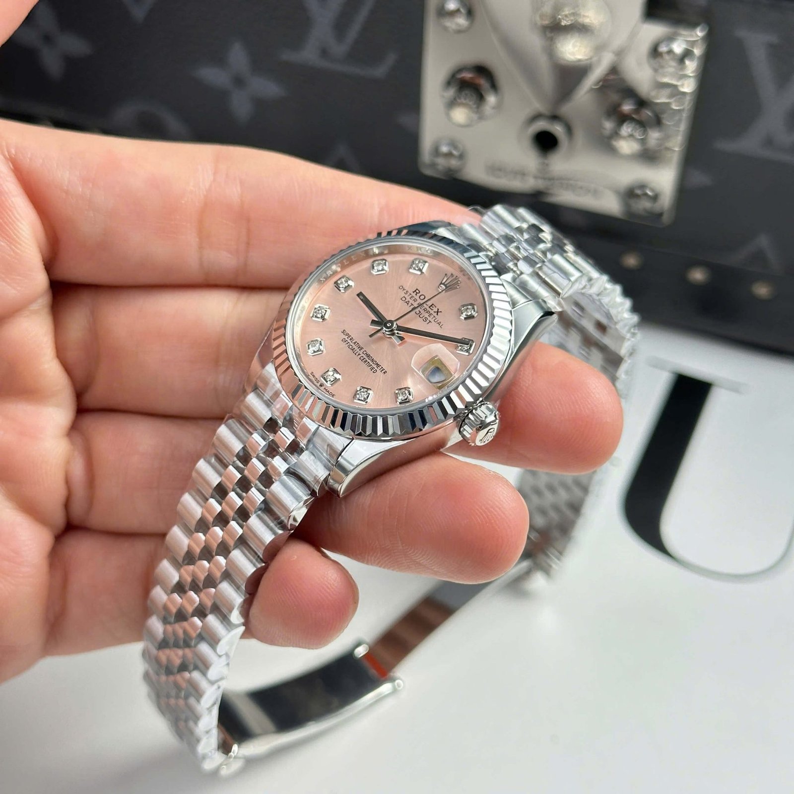 Rolex Datejust 278274 Pink Diamond Dial Fluted Bezel Jubilee Bracelet Best Replica THB 31mm - 图片 3