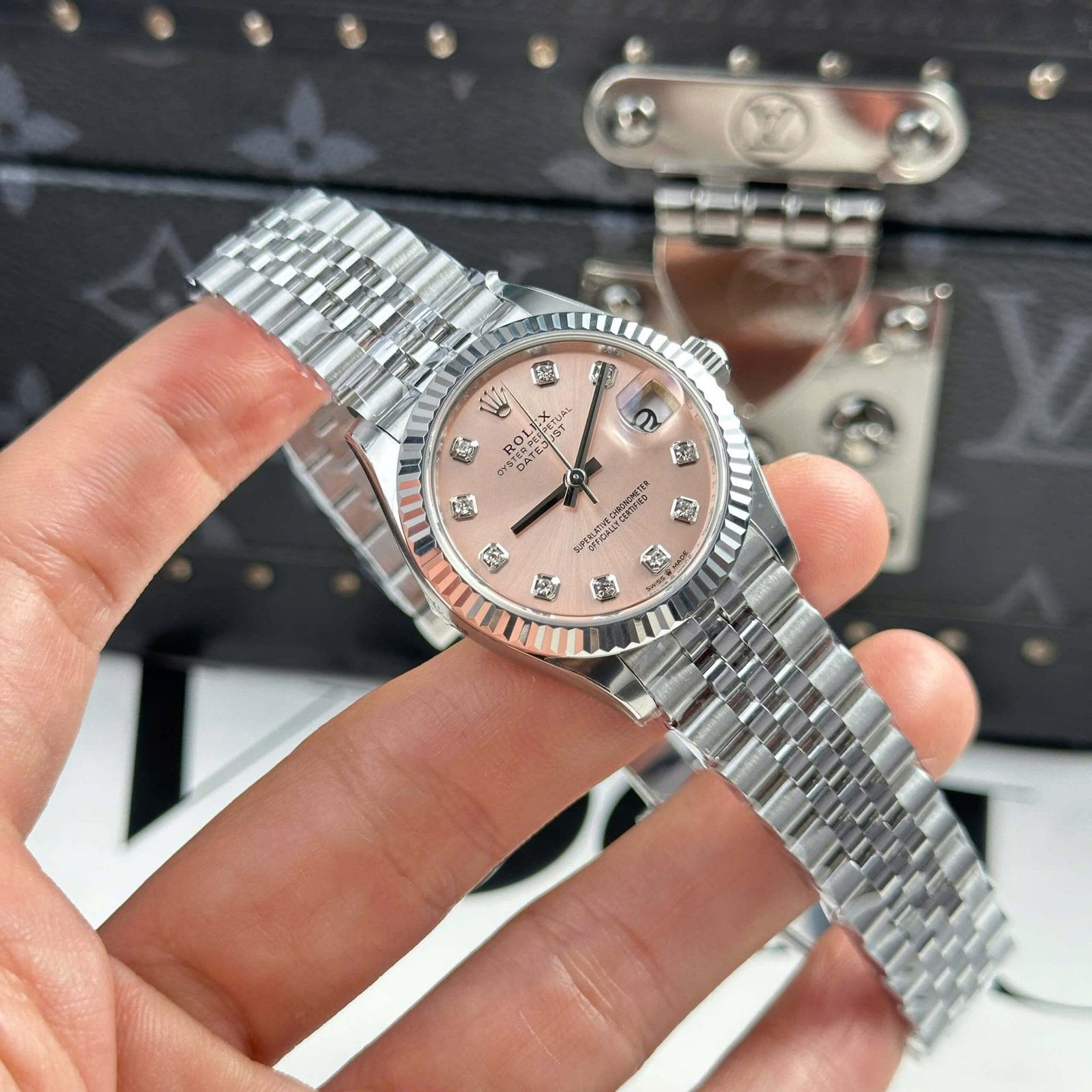Rolex Datejust 278274 Pink Diamond Dial Fluted Bezel Jubilee Bracelet Best Replica THB 31mm - 图片 4