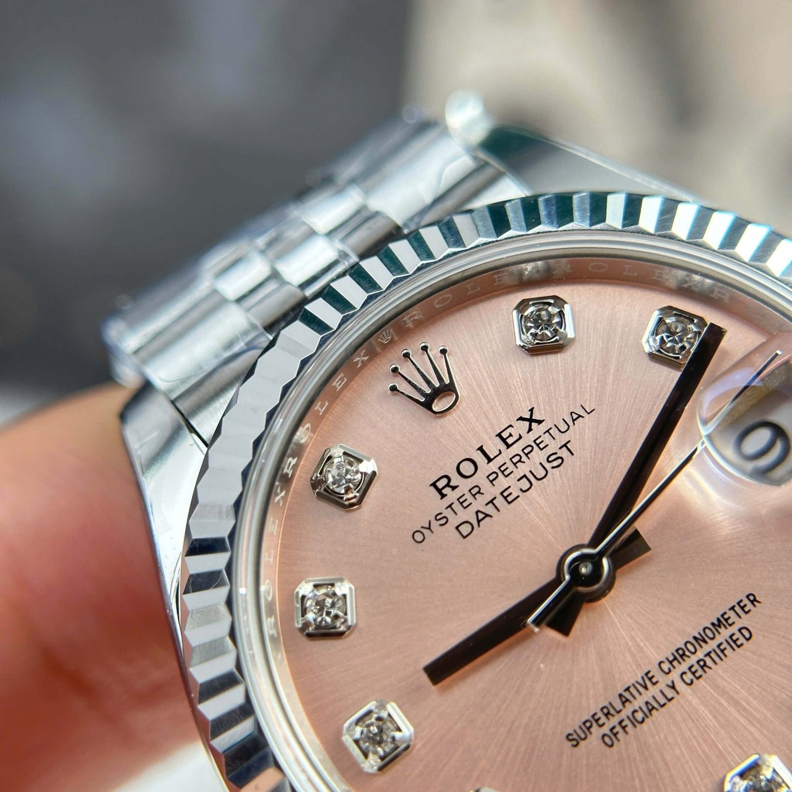 Rolex Datejust 278274 Pink Diamond Dial Fluted Bezel Jubilee Bracelet Best Replica THB 31mm - 图片 6