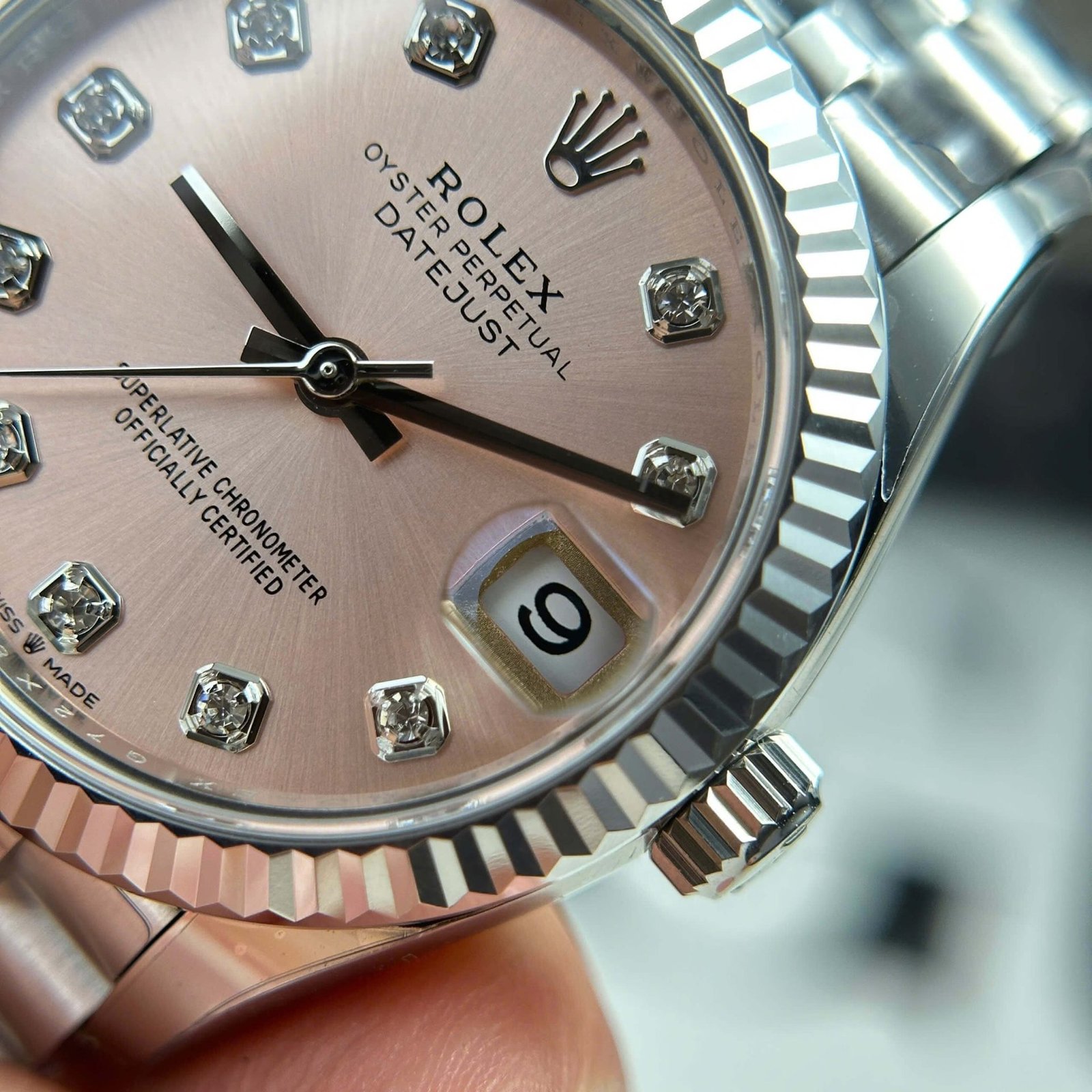 Rolex Datejust 278274 Pink Diamond Dial Fluted Bezel Jubilee Bracelet Best Replica THB 31mm - 图片 7