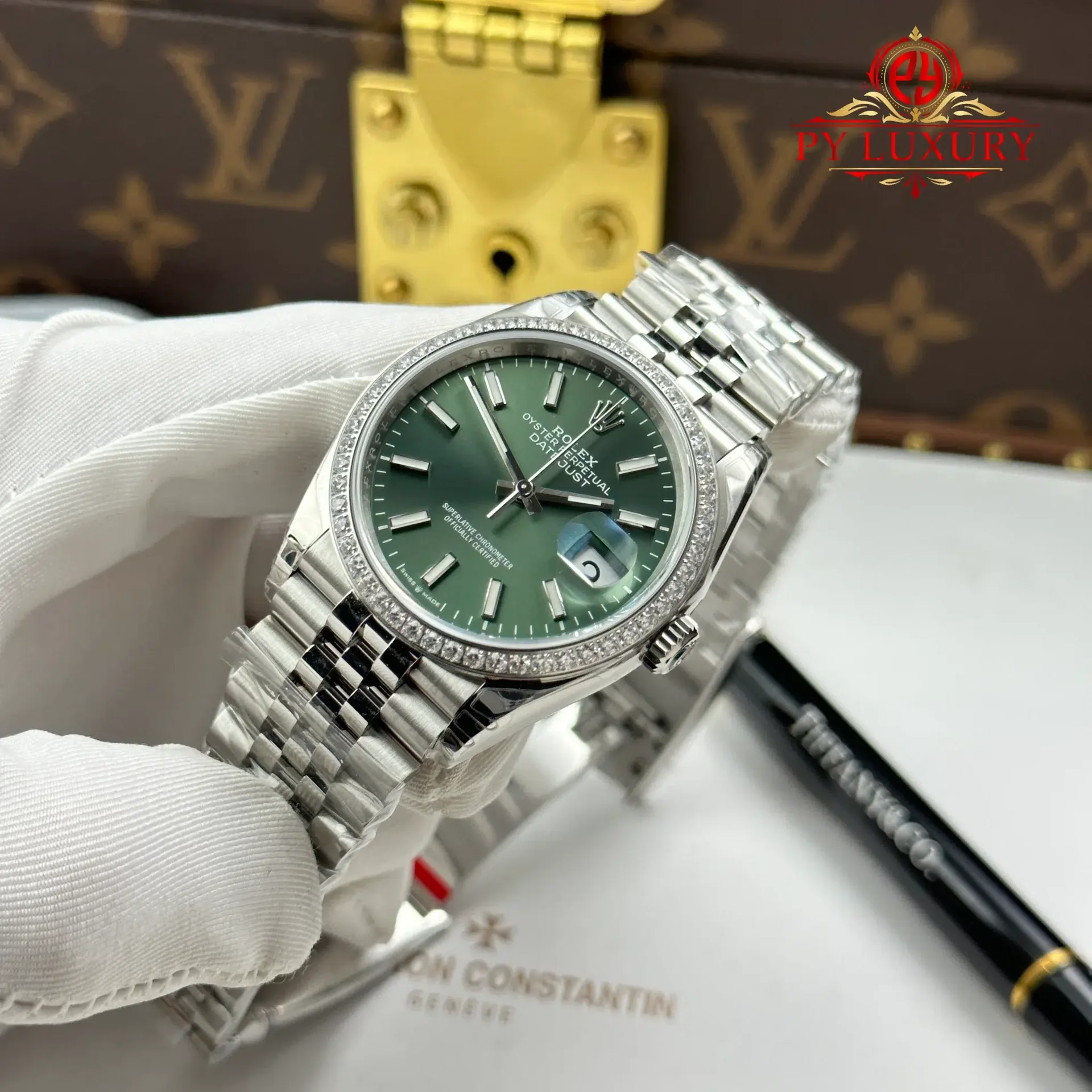 Rolex Datejust 126284RBR-0043 Mint Green Dial Diamond Bezel Jubilee Bracelet 1:1 Best Replica 36mm - 图片 3