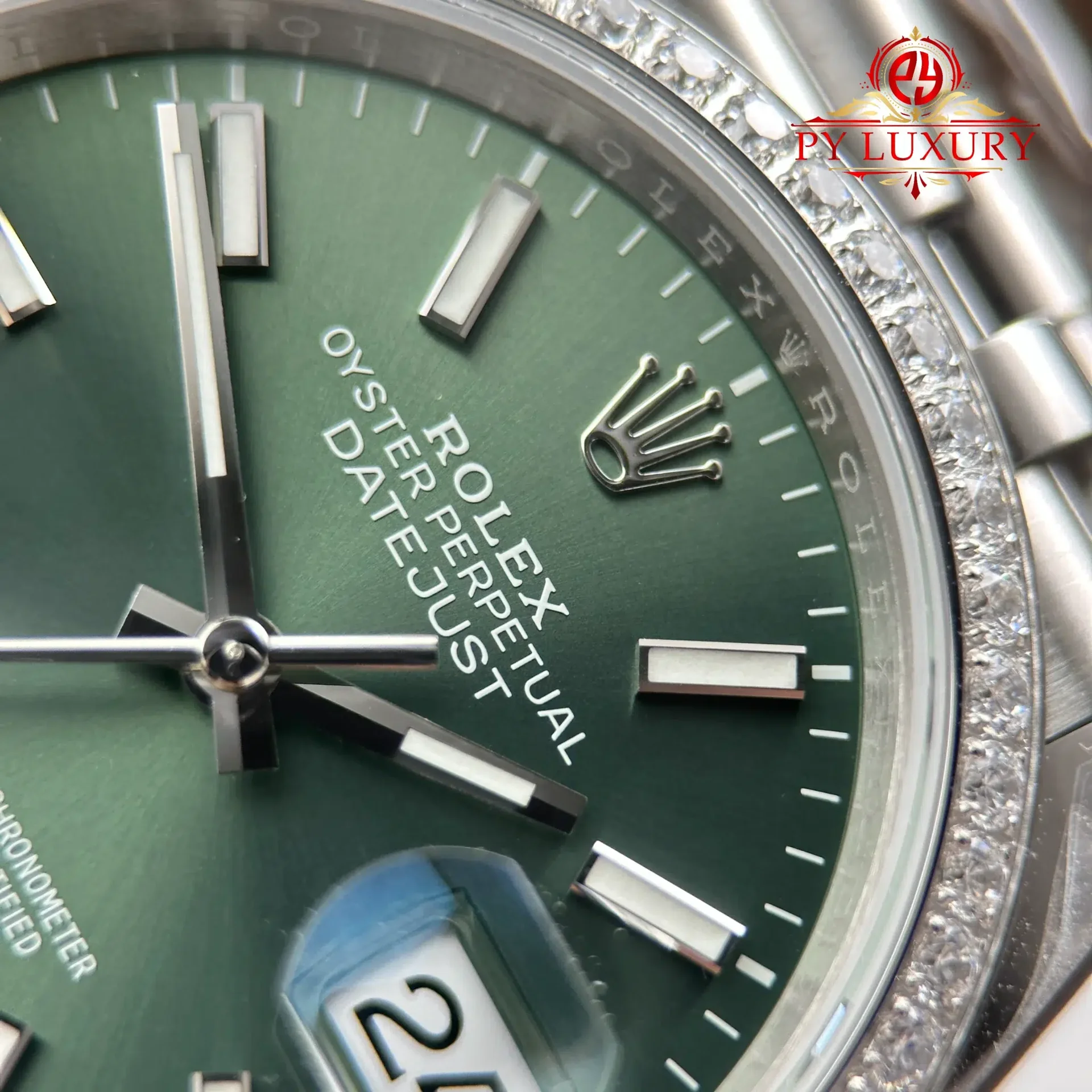 Rolex Datejust 126284RBR-0043 Mint Green Dial Diamond Bezel Jubilee Bracelet 1:1 Best Replica 36mm - 图片 6