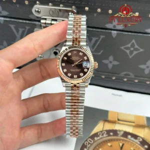 Rolex Datejust 278271 Two Tone Rose Gold Chocolate Diamond-set Dial Jubilee 1:1 Best Replica THB 31mm