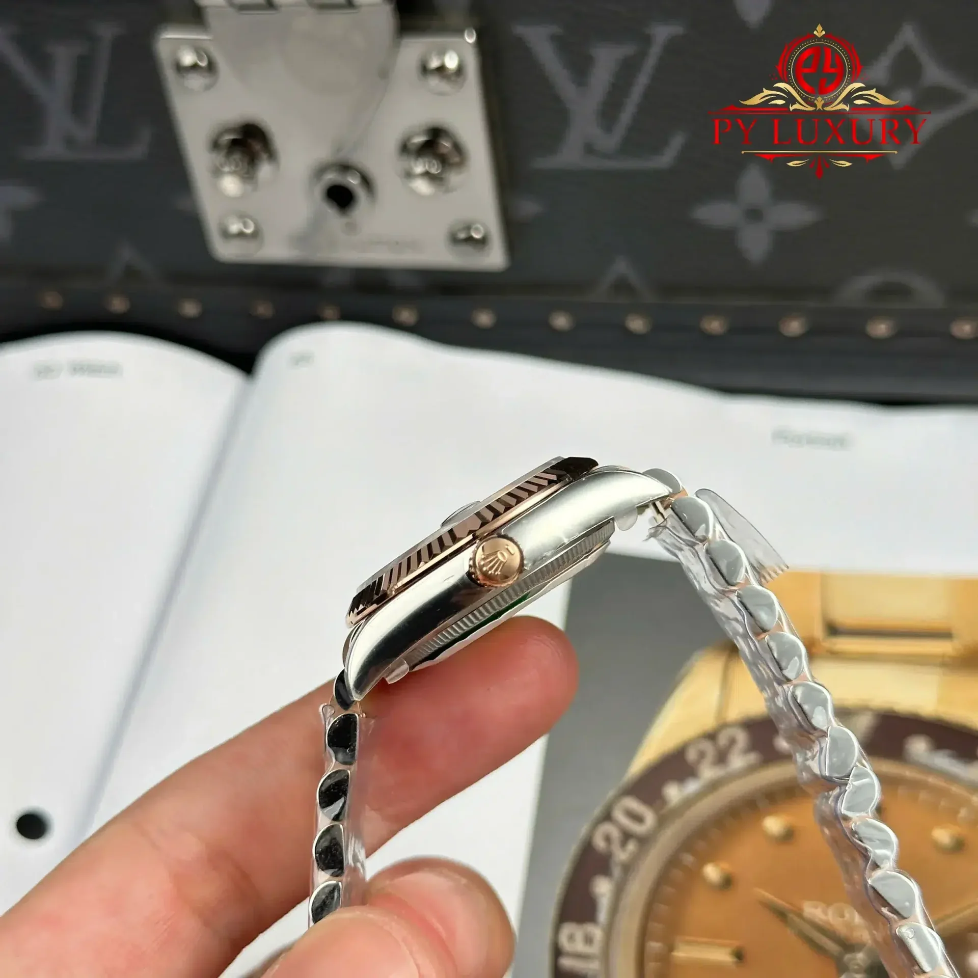 Rolex Datejust 278271 Two Tone Rose Gold Chocolate Diamond-set Dial Jubilee 1:1 Best Replica THB 31mm - 图片 6