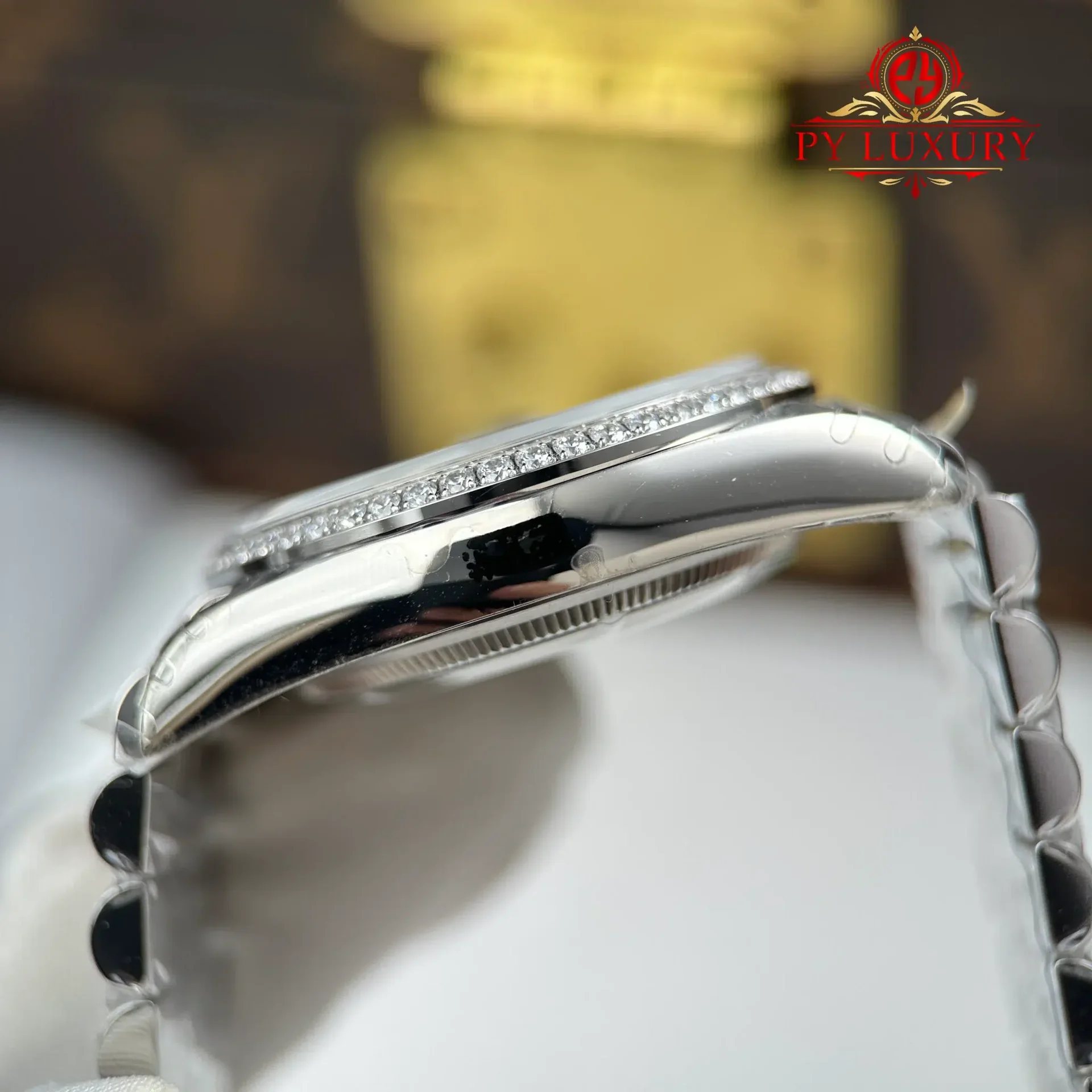 Rolex Datejust 126284RBR Olive Green Palm Motif Diamond Dial Diamond Bezel Jubilee Bracelet Best Replica VSF 36mm - 图片 10