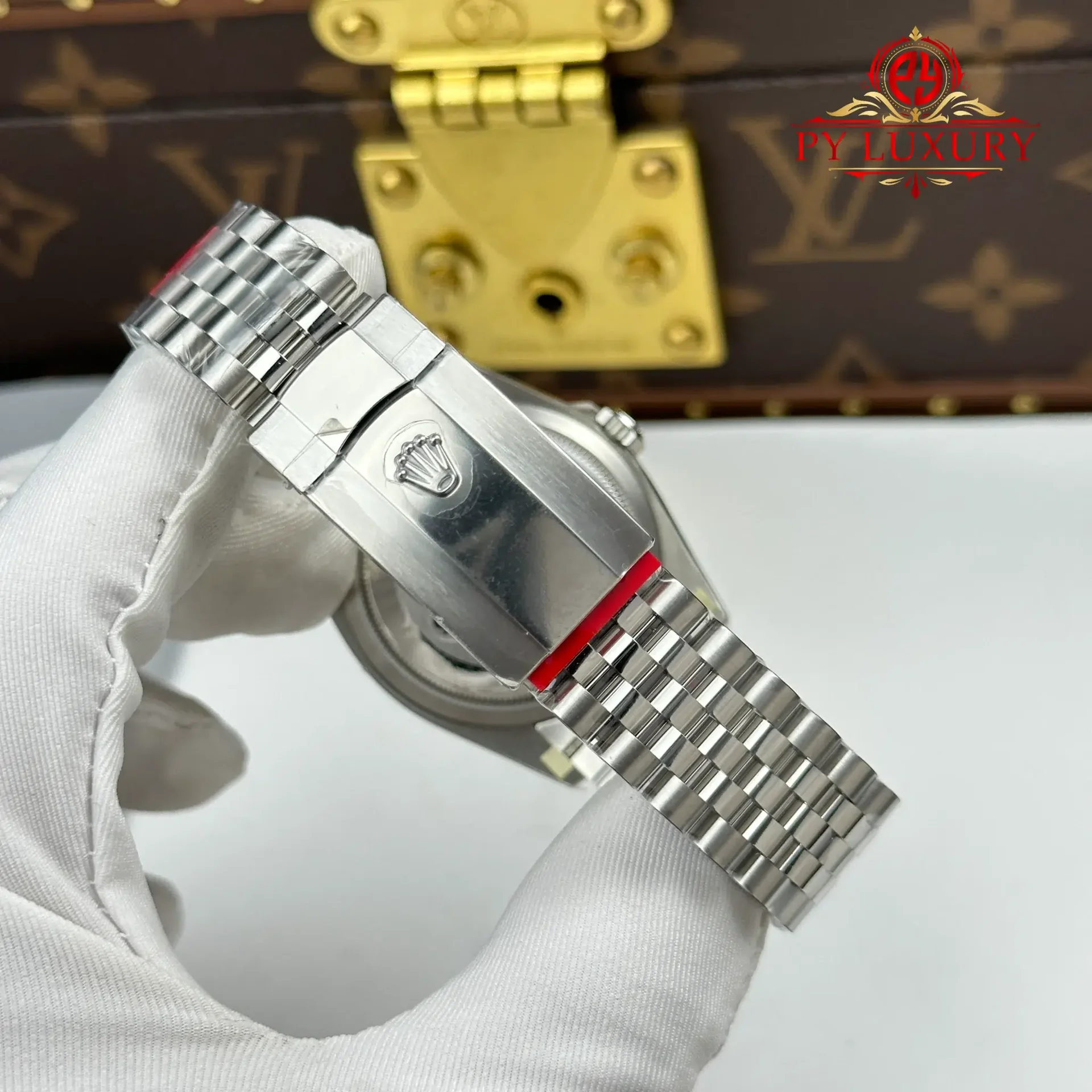 Rolex Datejust 126284RBR Olive Green Palm Motif Diamond Dial Diamond Bezel Jubilee Bracelet Best Replica VSF 36mm - 图片 13