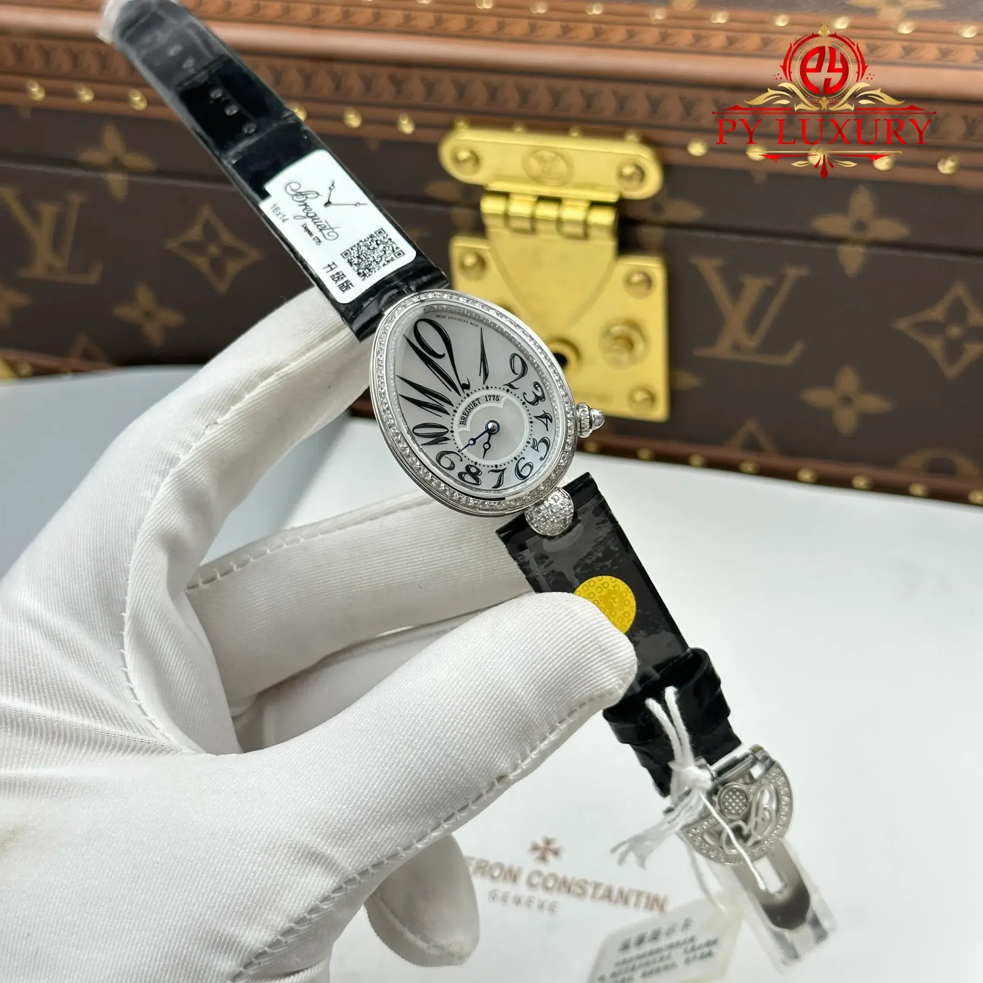 Breguet Reine de Naples 8918BB Mother of Pearl Dial Diamond Bezel Leather Strap 1:1 Best Replica 36mm - 图片 2