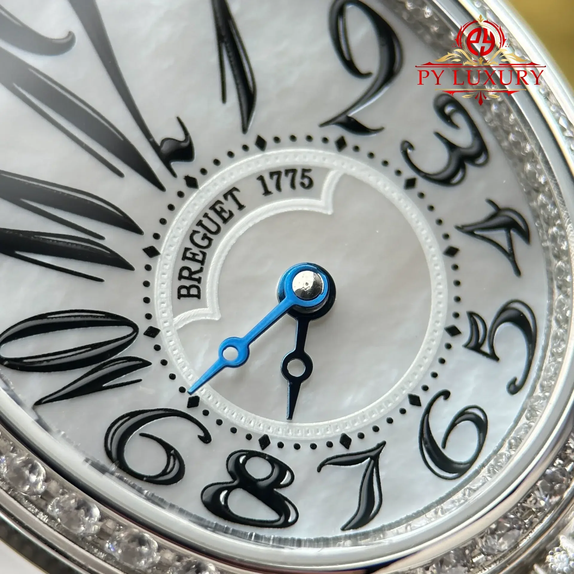 Breguet Reine de Naples 8918BB Mother of Pearl Dial Diamond Bezel Leather Strap 1:1 Best Replica 36mm - 图片 7